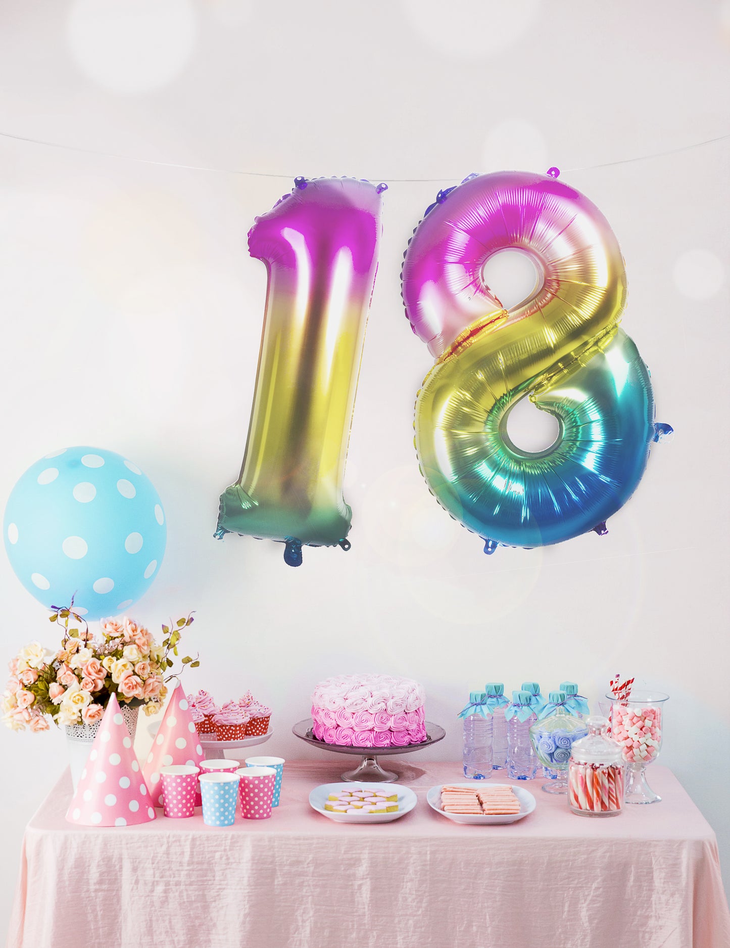 Bilă multicoloră de aluminiu 86 cm