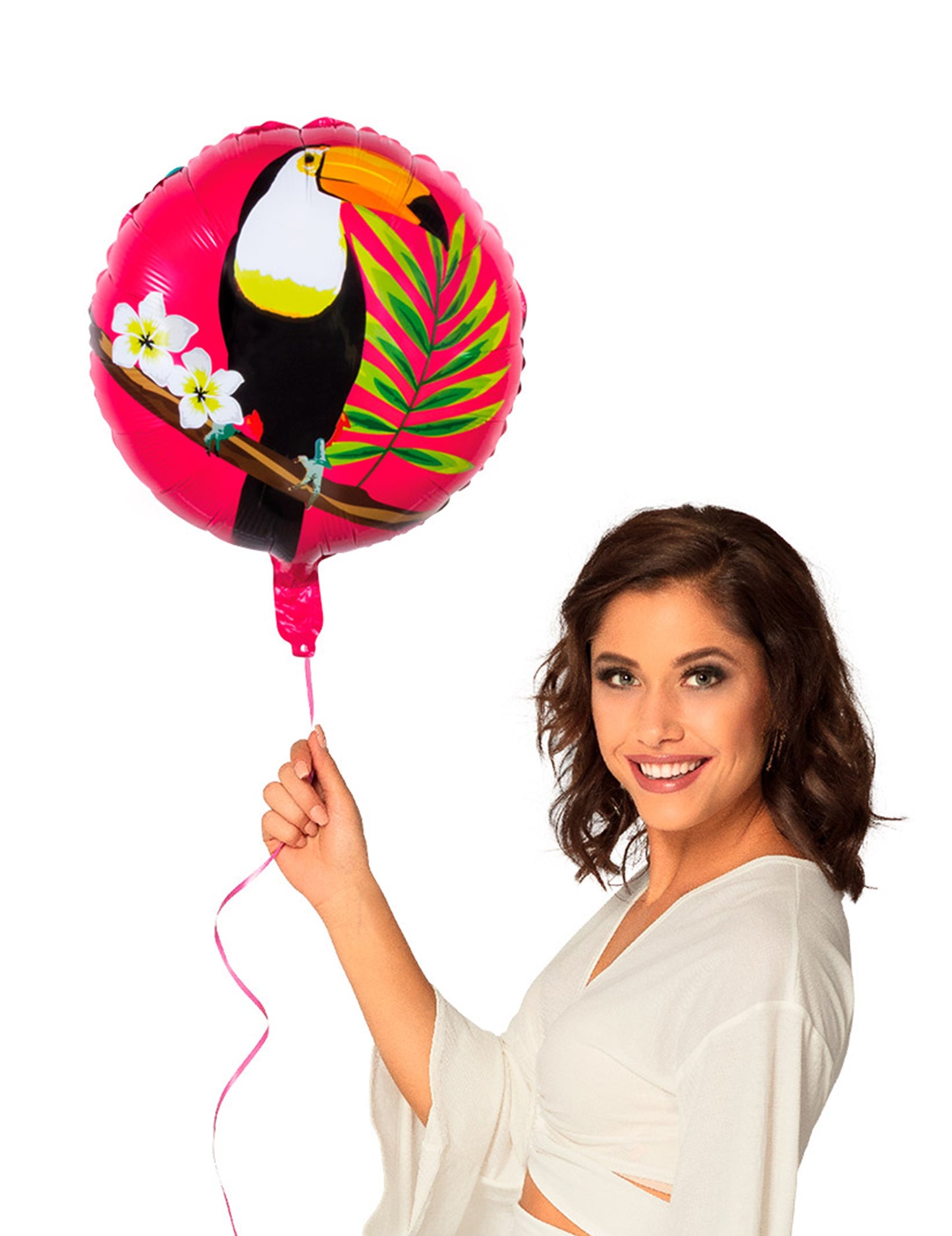Blue și Fuschia 45 cm Blue Toucana Balon din aluminiu