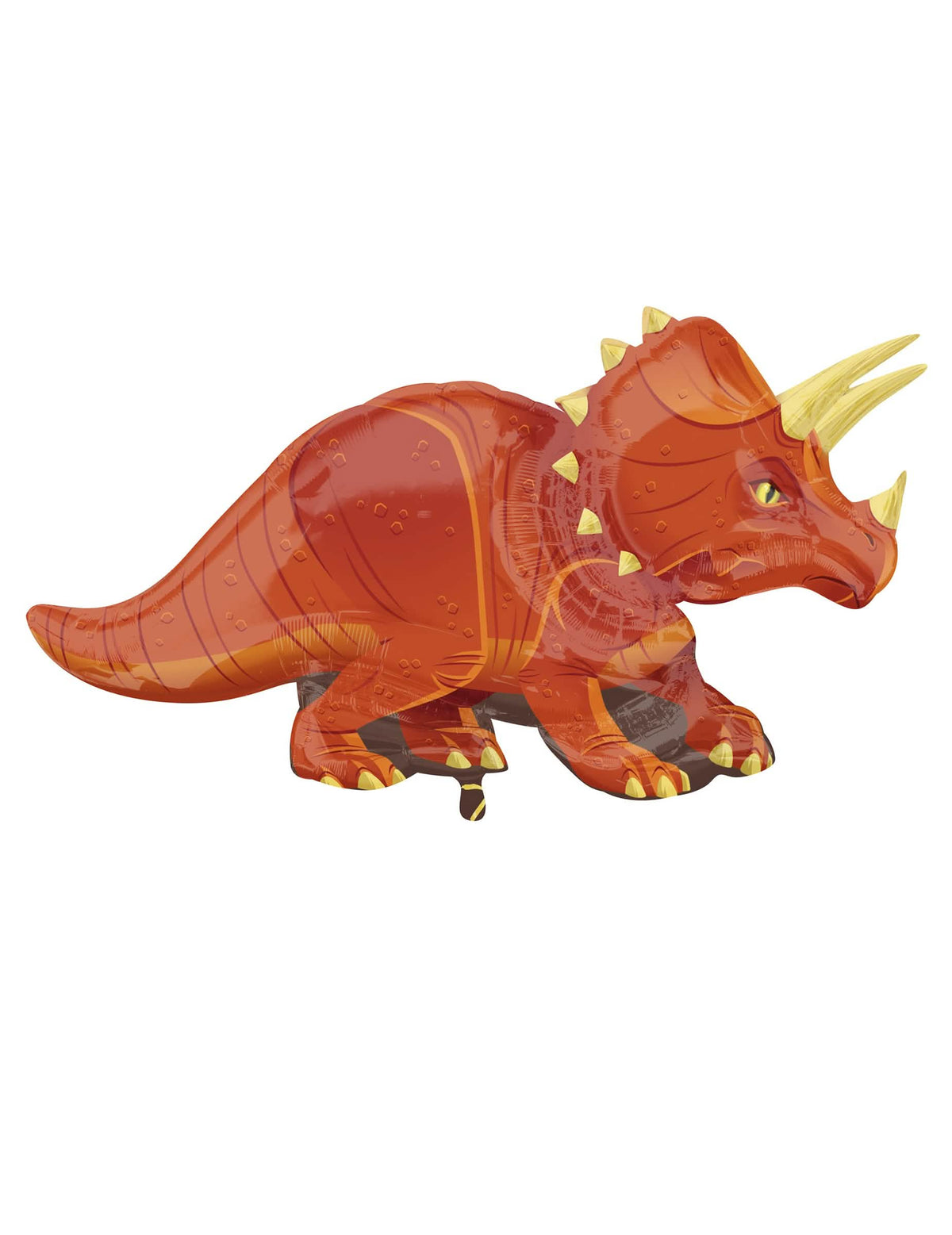 Balon din aluminiu dinozaur triceratops portocaliu cară-mă heliu