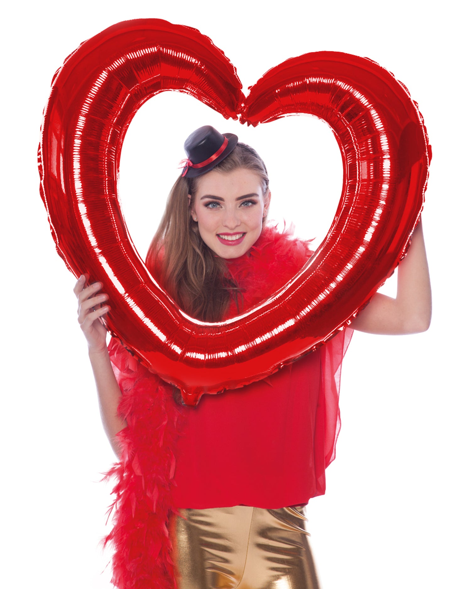Balon sub formă de inimă roșie de 80 cm