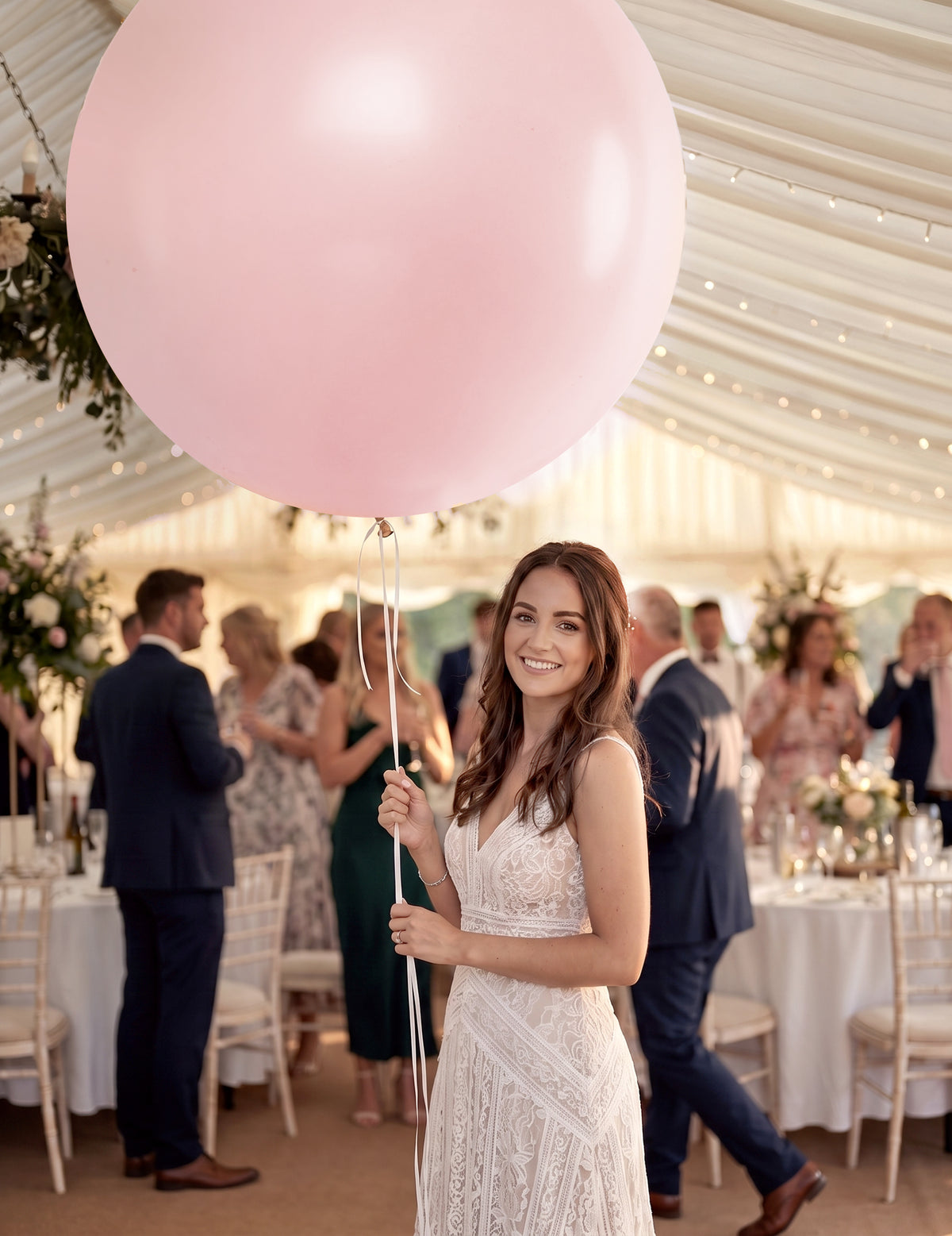 Ballon en latex géant rose pâle 1 m