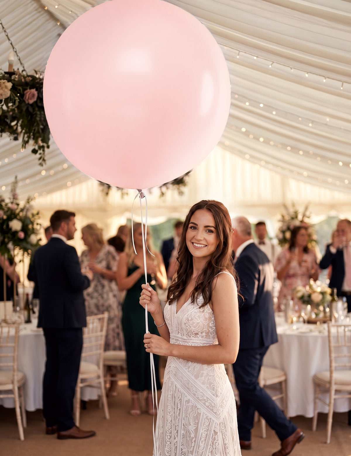 Ballon en latex géant rose pâle 60 cm