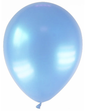 12 baloane metalice albastru deschis 28 cm 28 cm