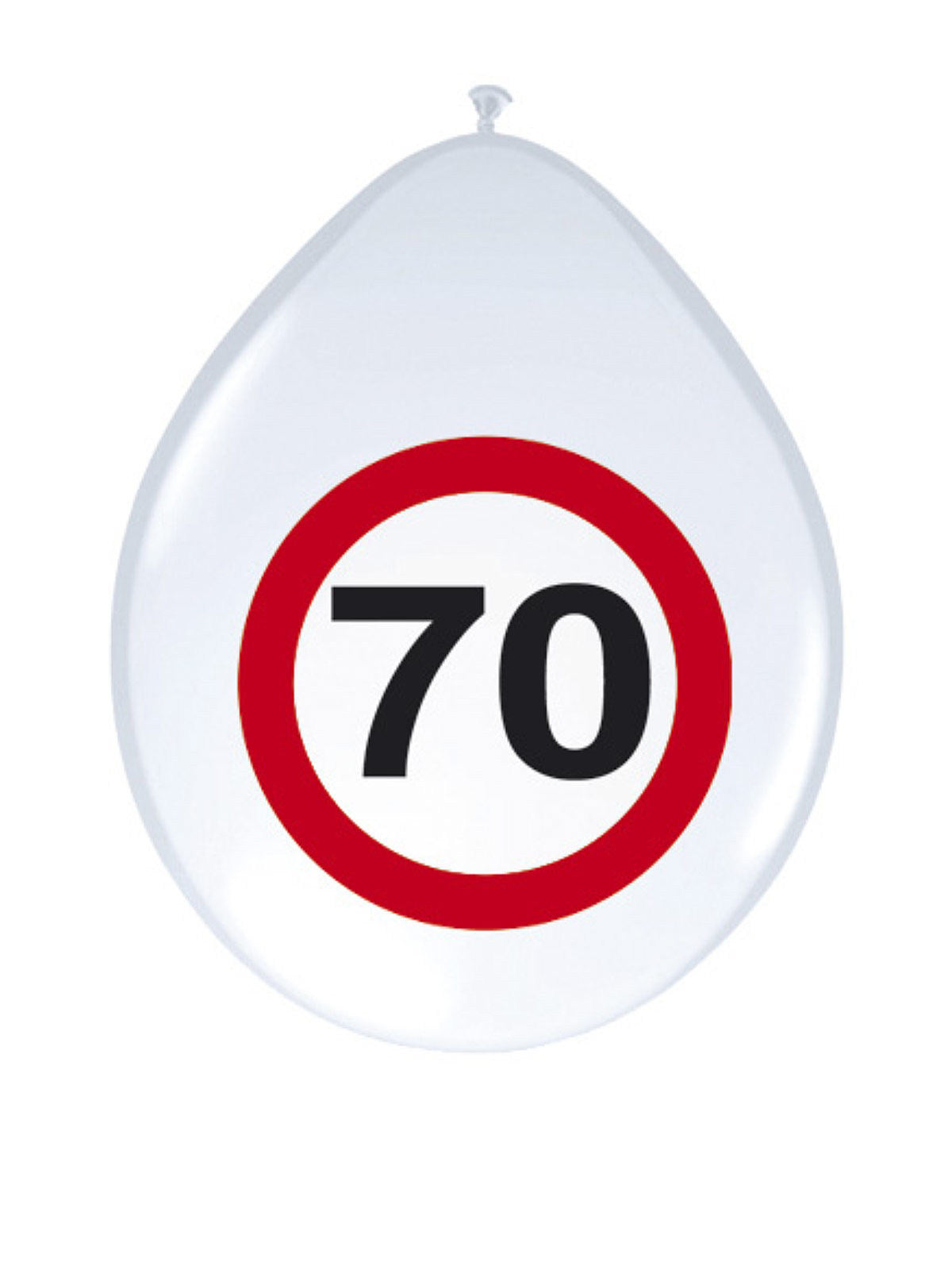 Baloane 70 de ani Decor petrecere 8 bucăți roșu-alb-negru 30cm
