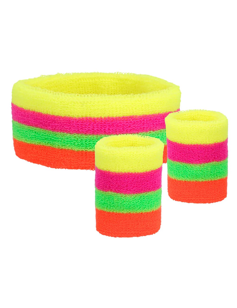 Banda și manșete multicolore pentru adulți din anii 80
