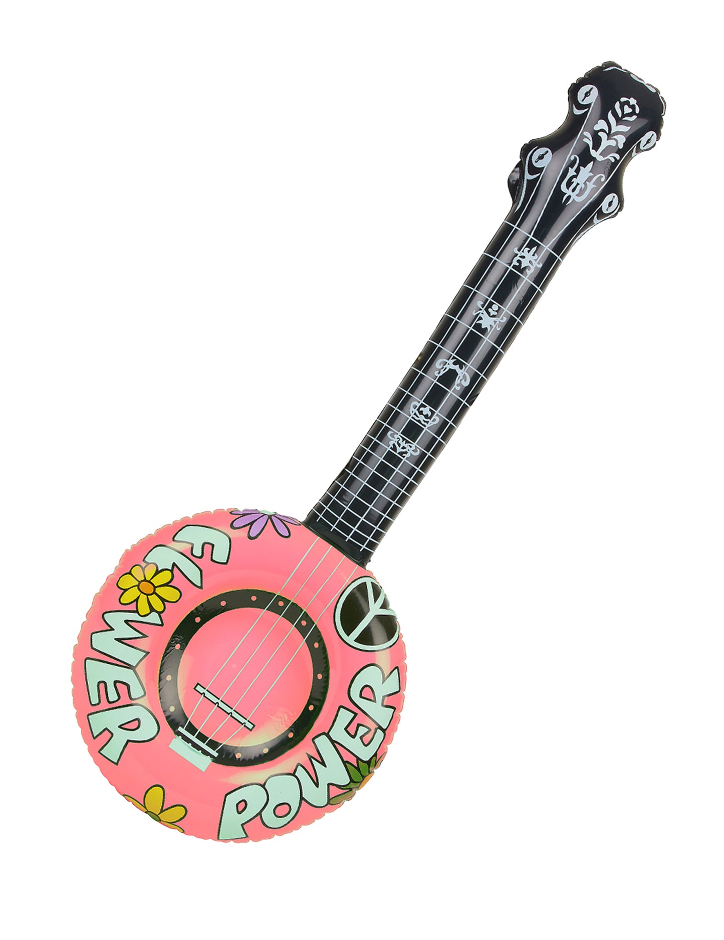 Banjo gonflable hippie rose