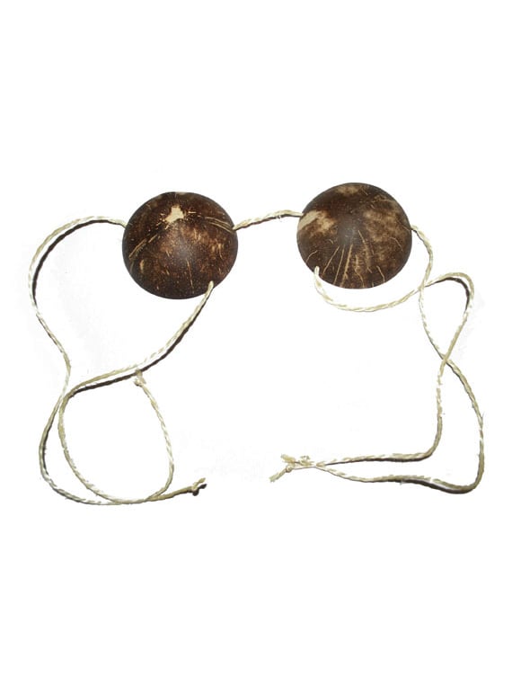 Sutien din nucă de cocos pentru femei, maro natural