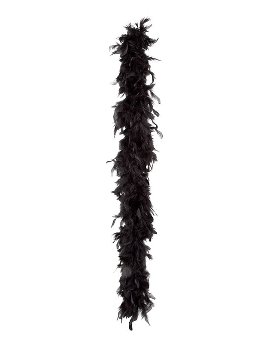 Vue d'ensemble du boa de plumes noir pour femme