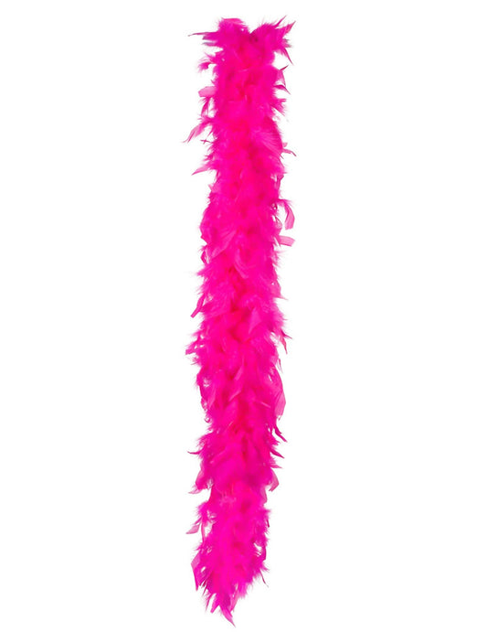 Détail des plumes du boa en plumes pour adulte rose vif 50 g