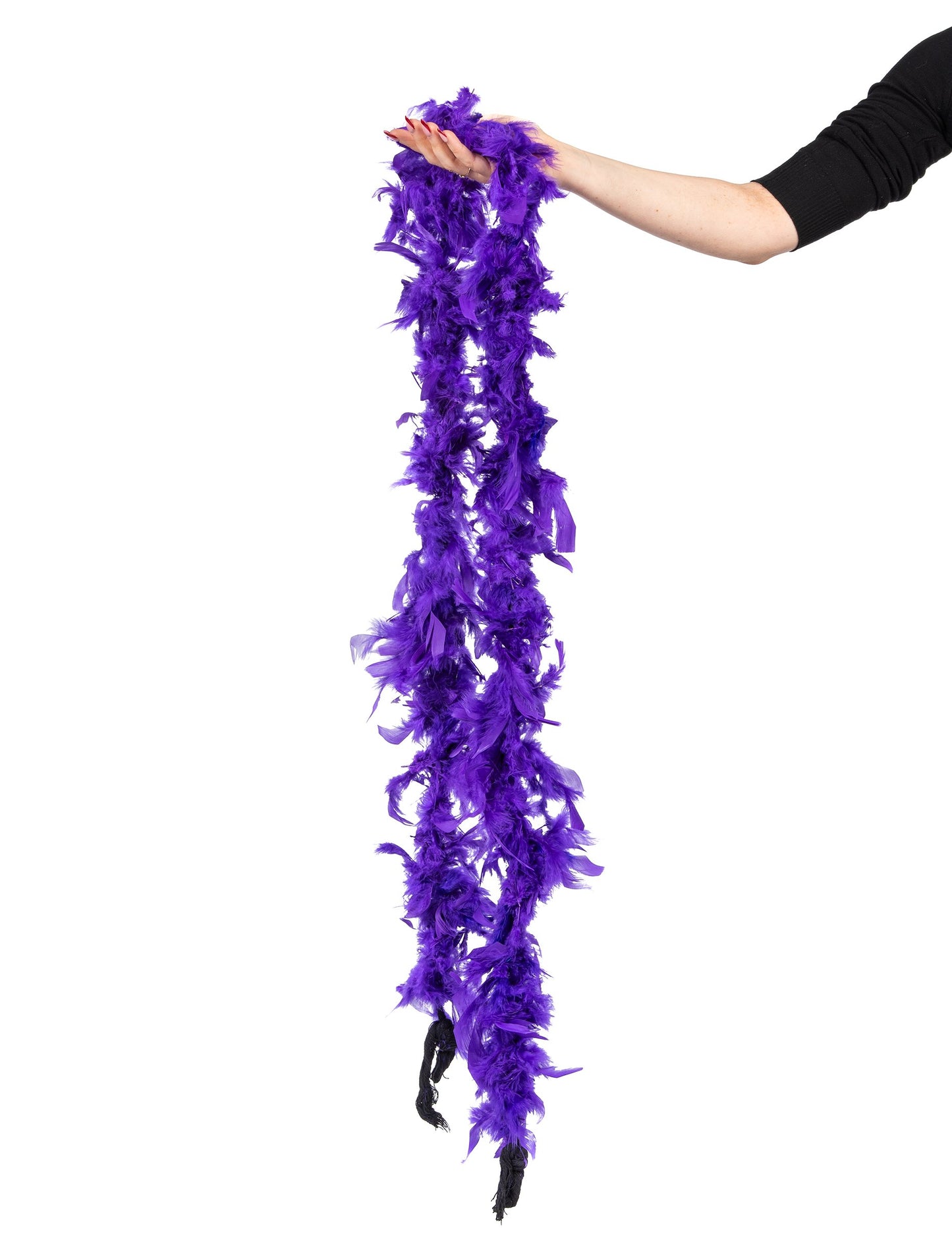 Detaliile penelor din boa pentru femei violet 40g