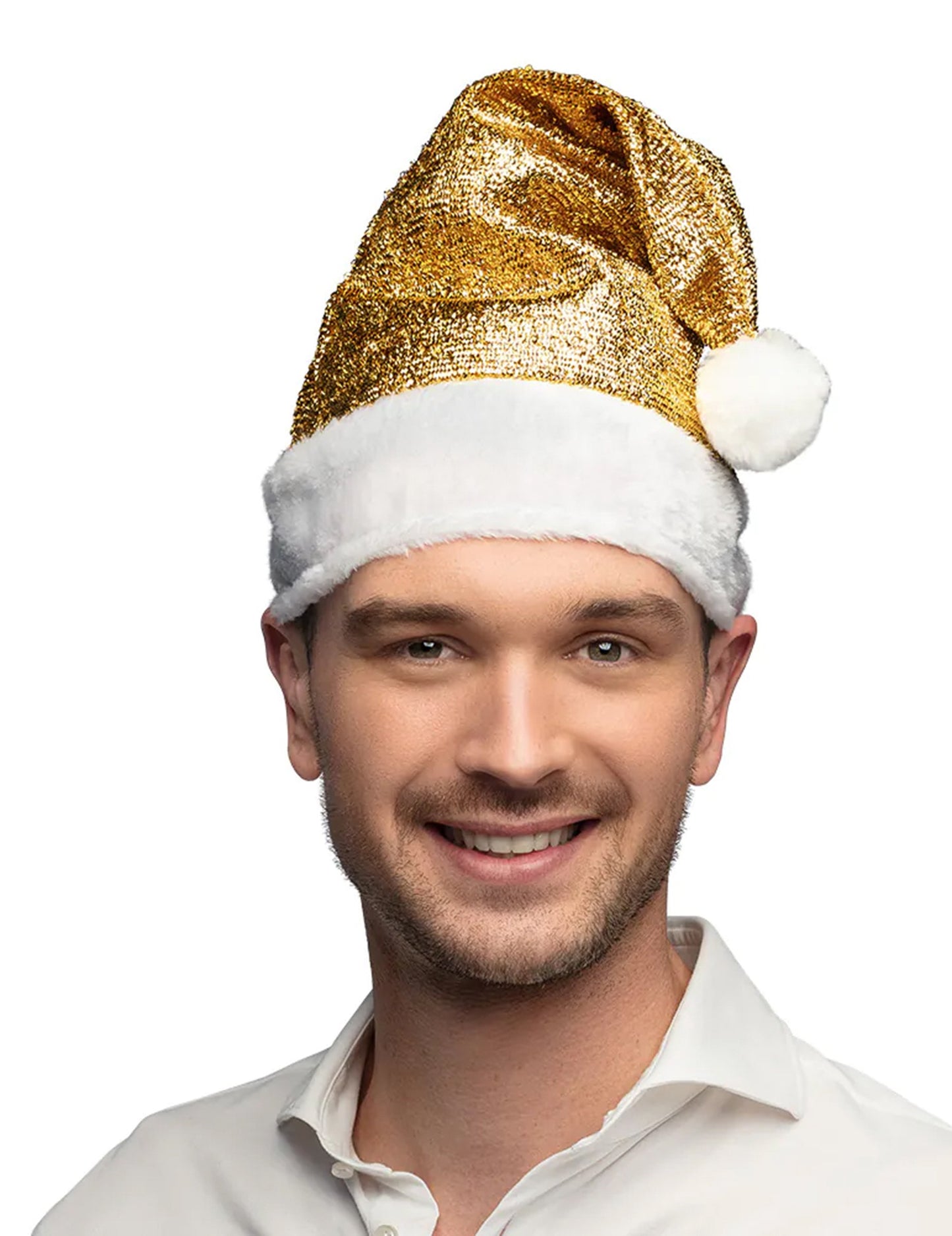 Bonnet de Noël doré adulte