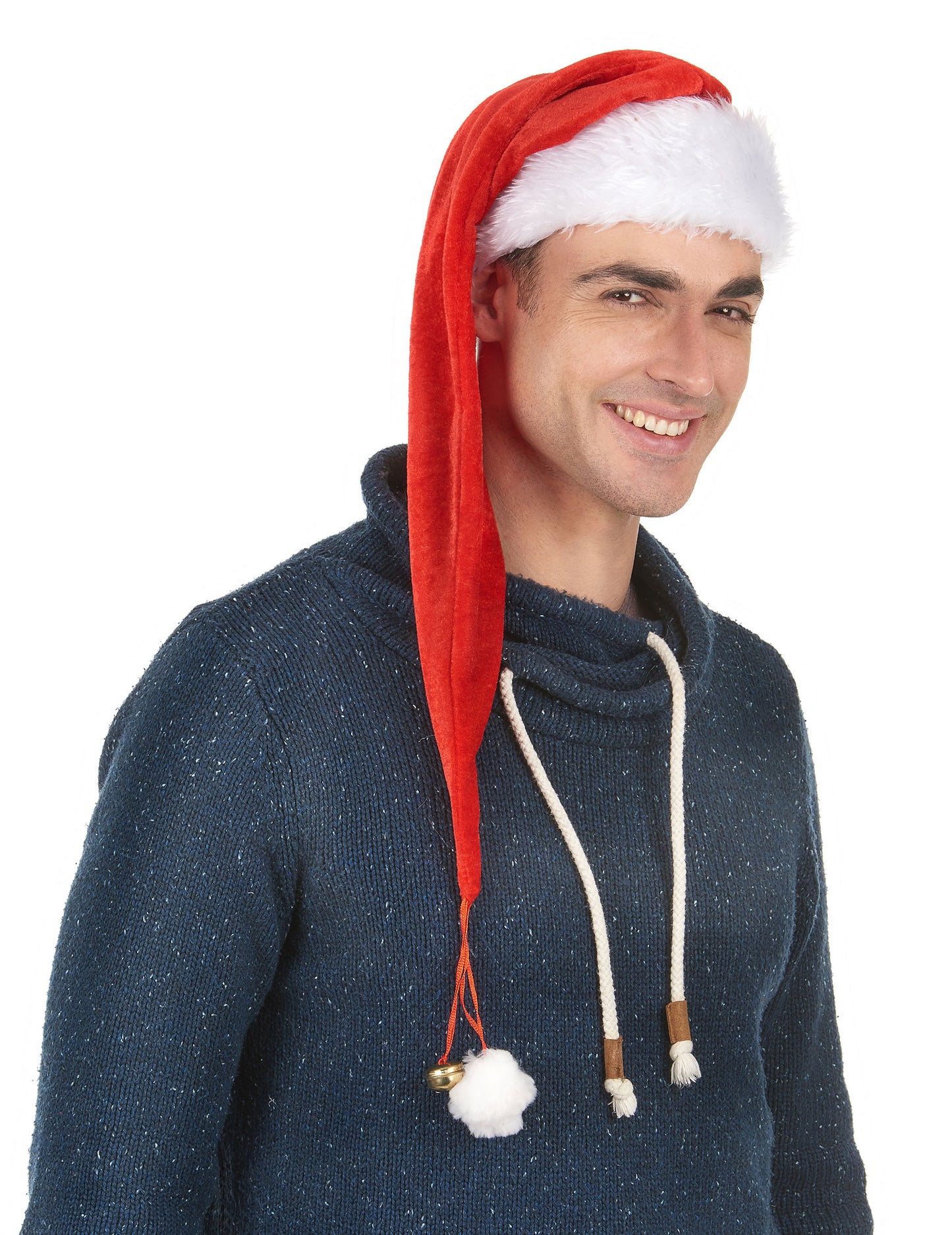 Pălărie lungă de Crăciun cu clopot pentru adulți