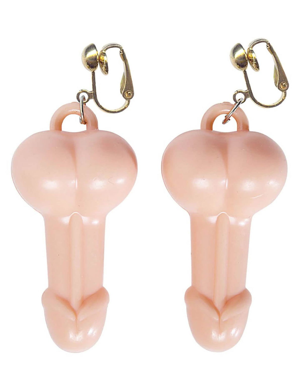 Cercei obraznici pentru adult roz culoarea pielii în formă de penis