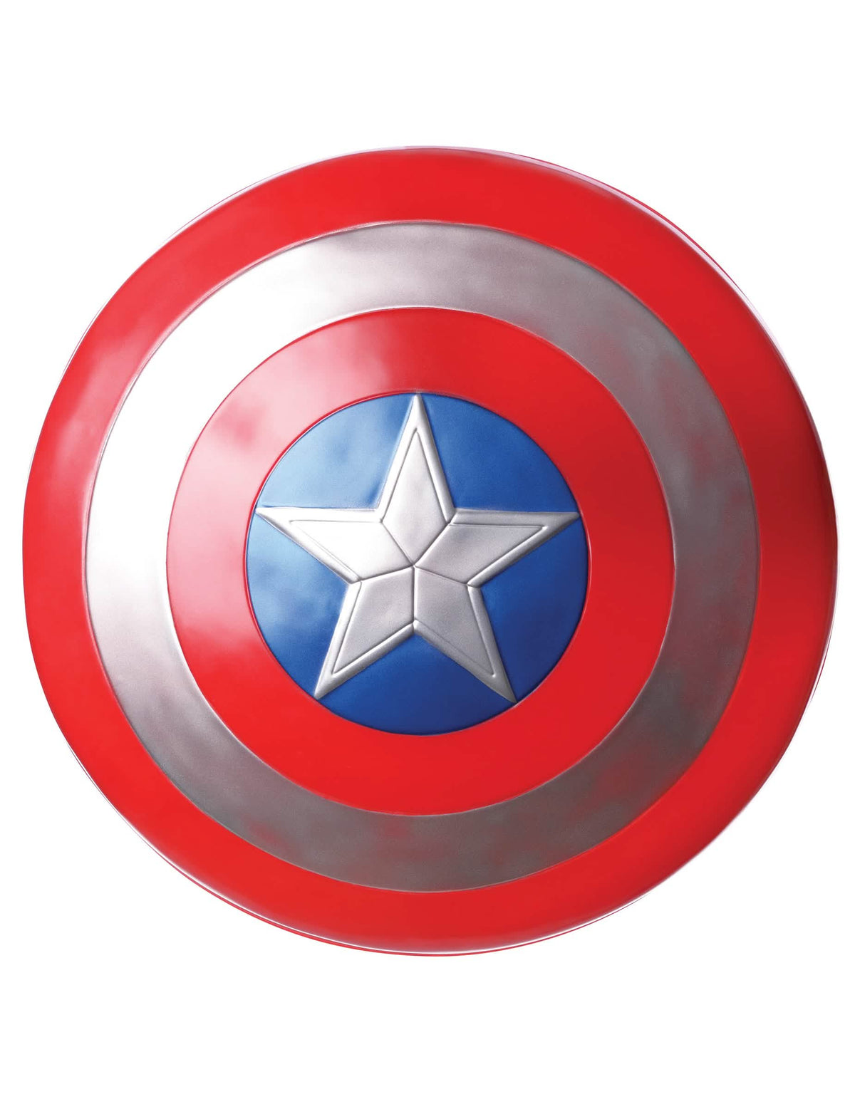 Scut Captain America pentru adult roșu argintiu și albastru cu stea centrală