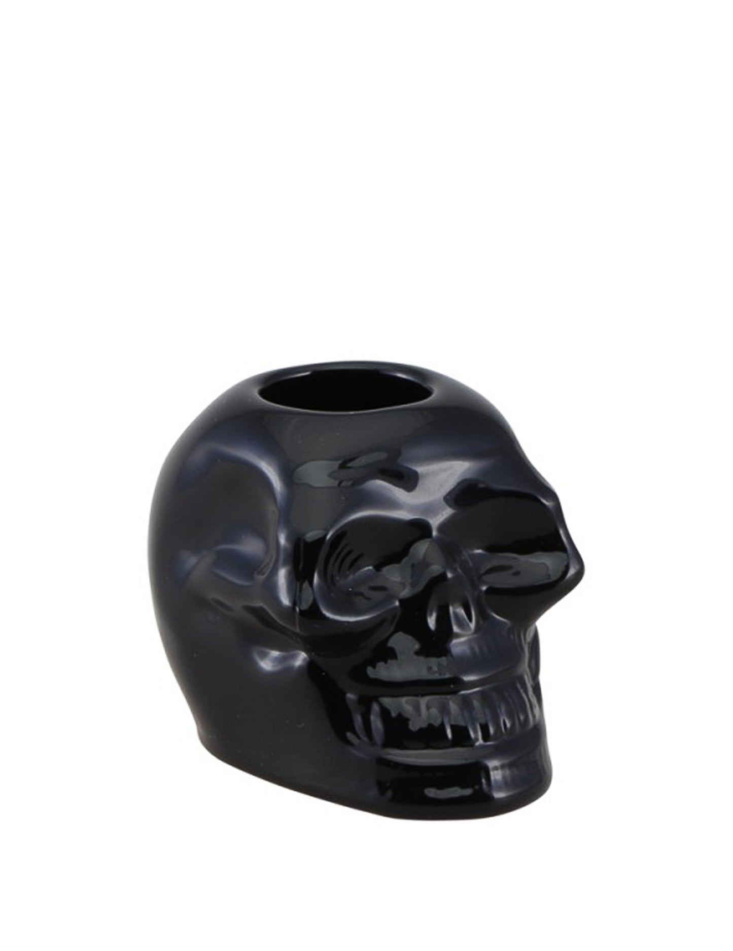 Deținător de lumânări cu craniu negru 5 cm
