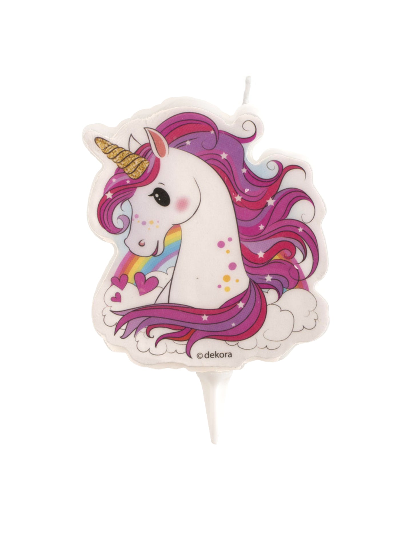 Lumânare de aniversare unicorn magic 7,5 cm