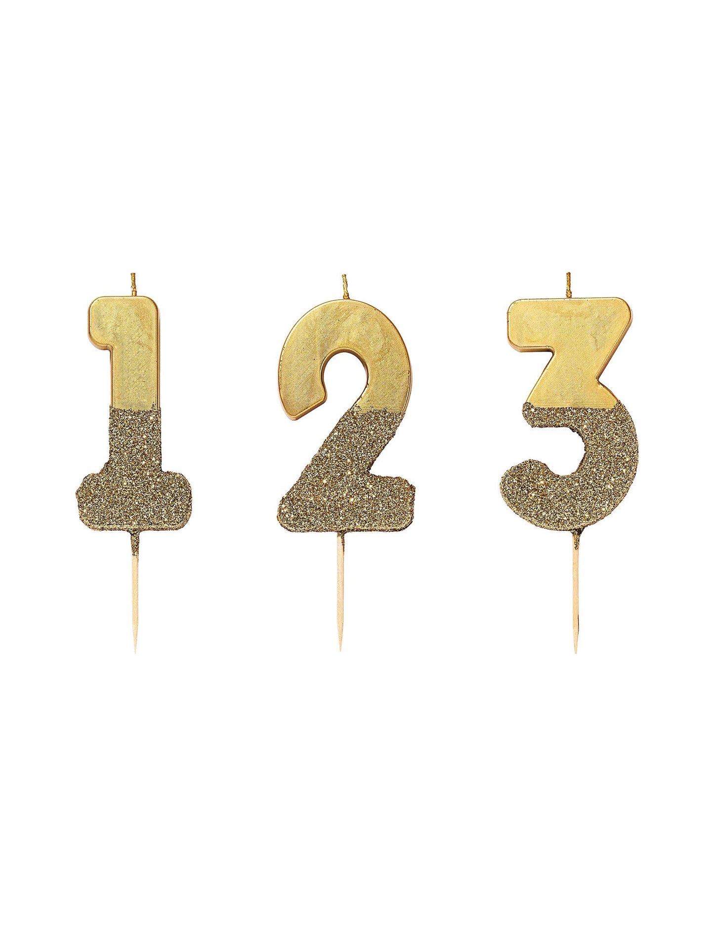 Lumânare pe imprimare Figura de aur 13,8 cm