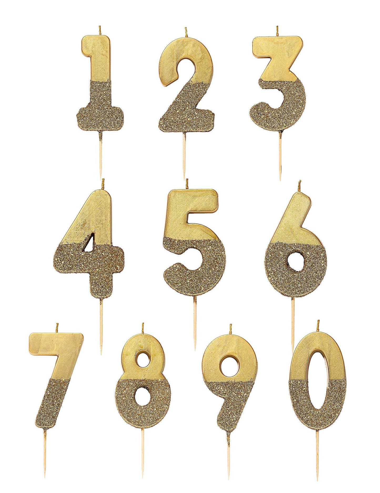 Lumânare pe imprimare Figura de aur 13,8 cm