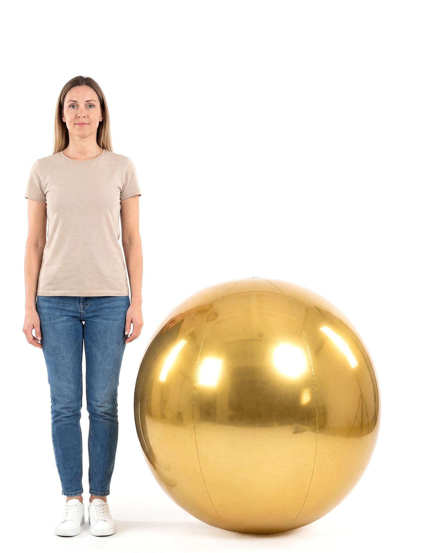 Minge oglindă gonflabilă aurie 90 cm