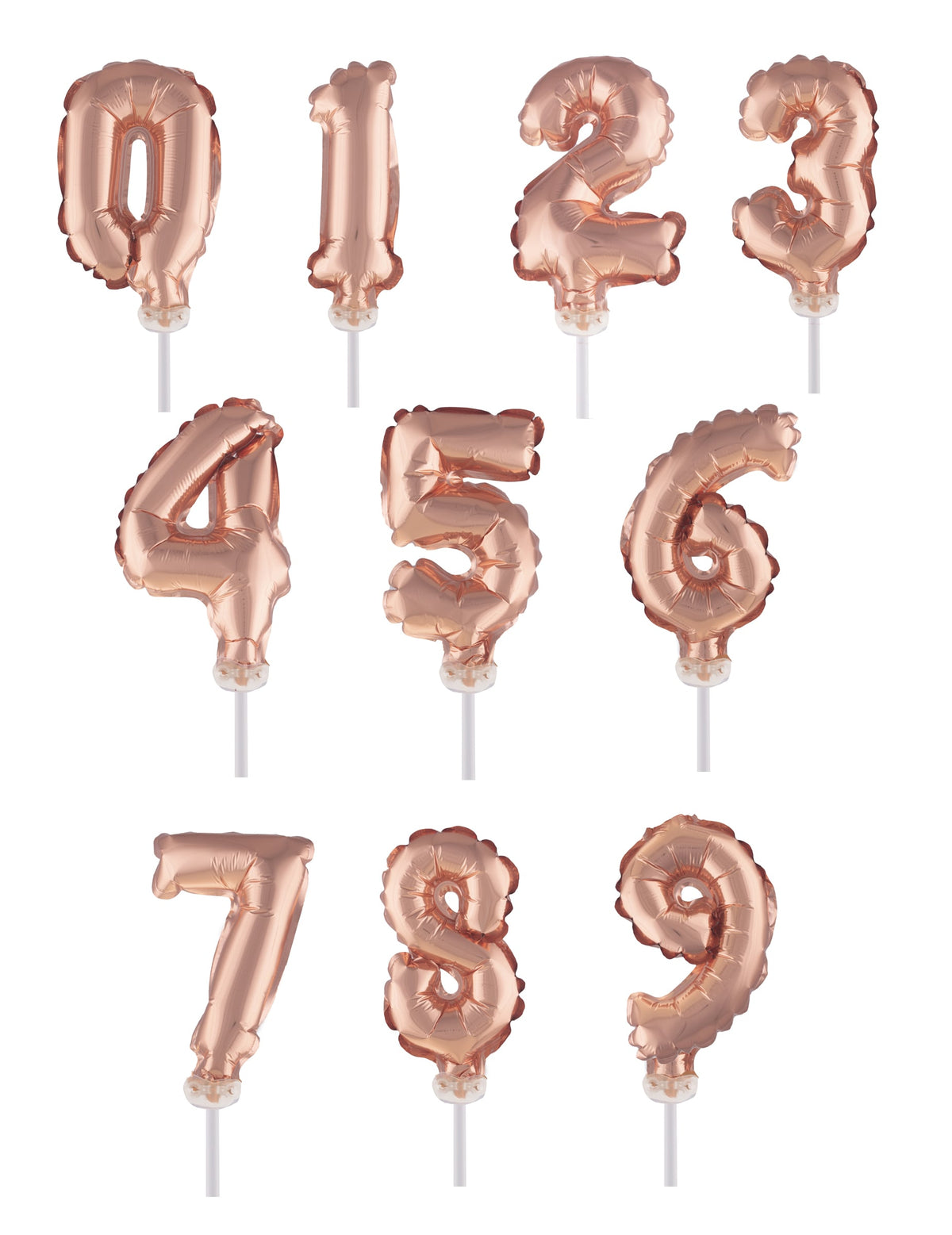Cake topper ballon chiffre pour anniversaire rose gold