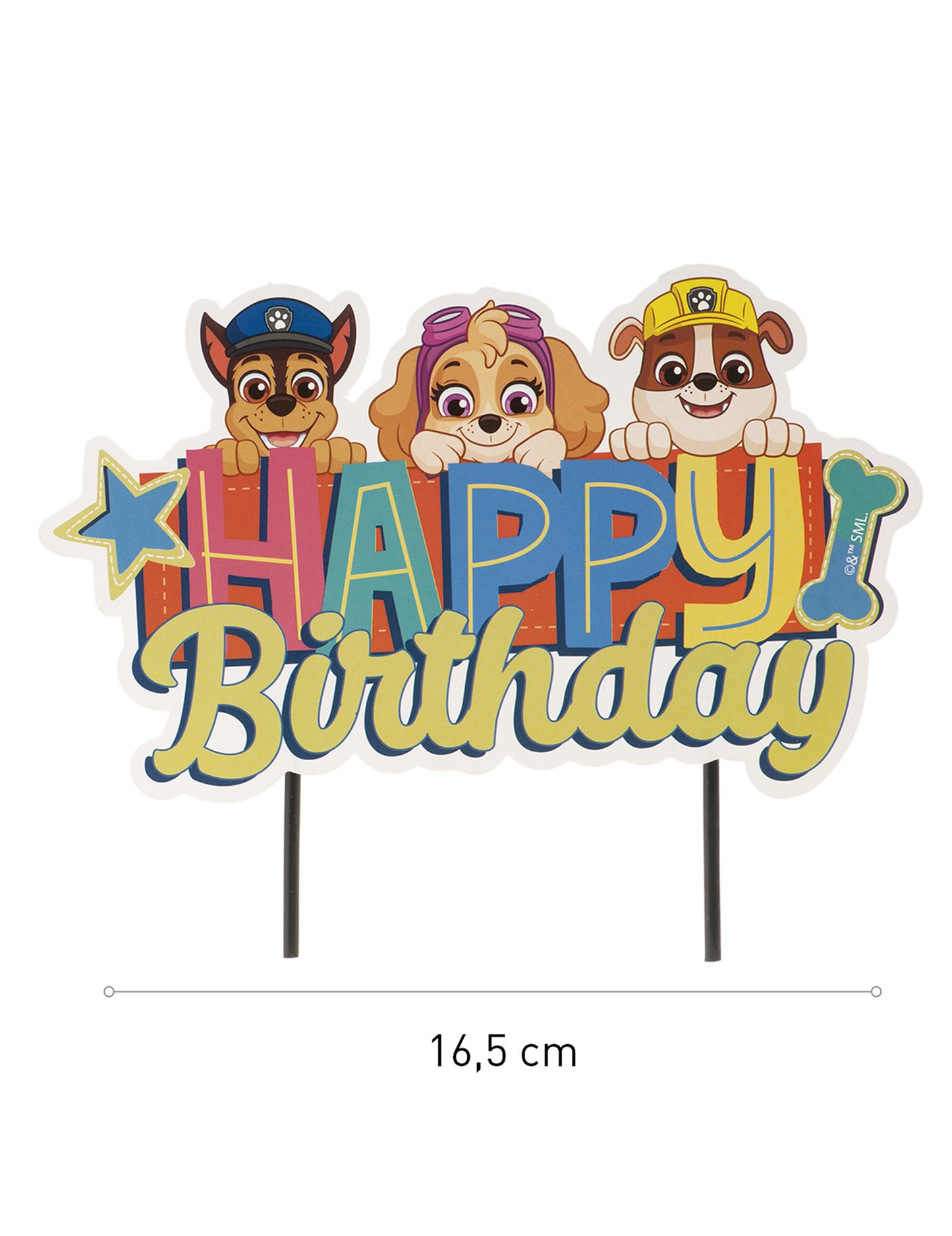 Tort topper la mulți ani patrulă paw 17.5 cm