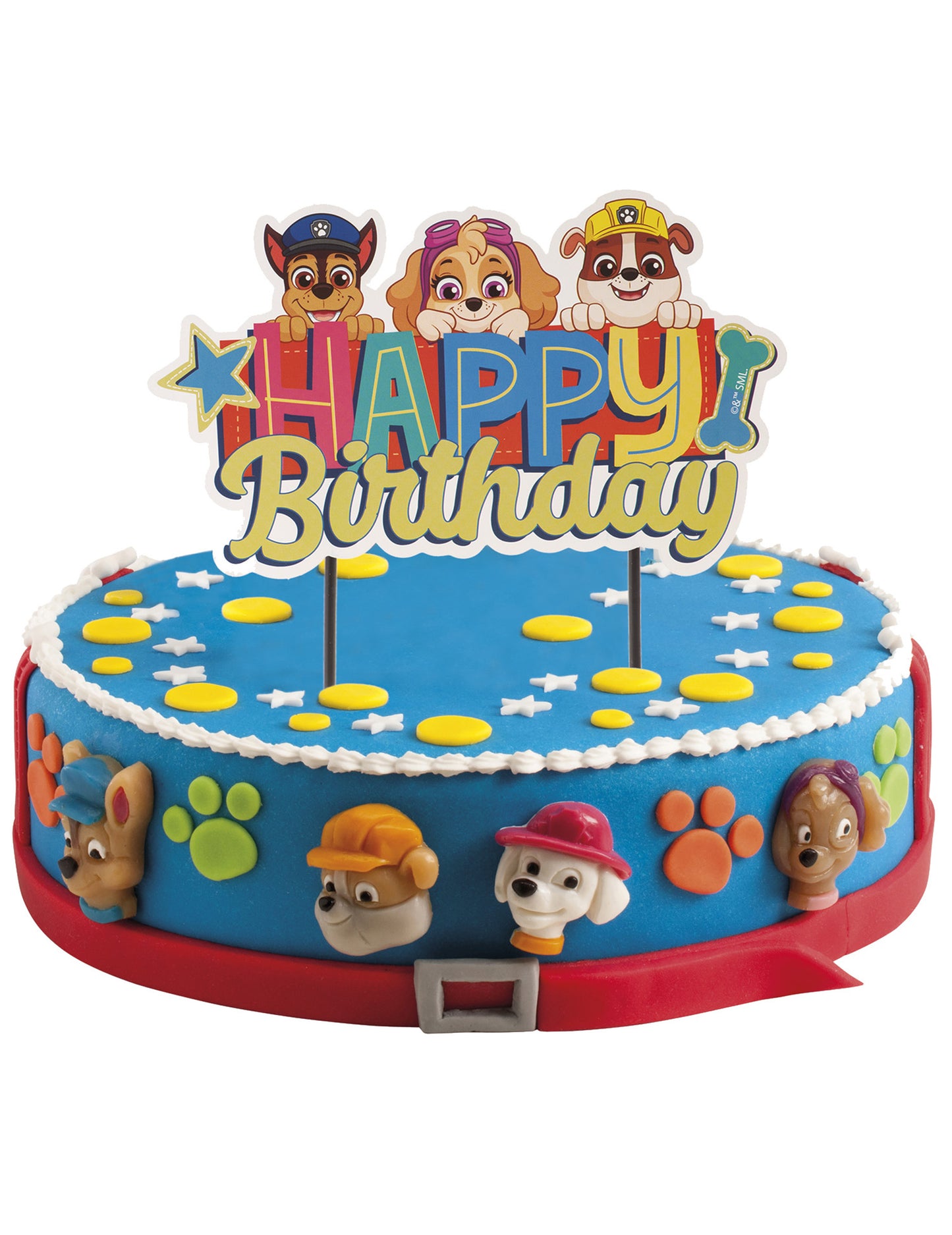 Tort topper la mulți ani patrulă paw 17.5 cm
