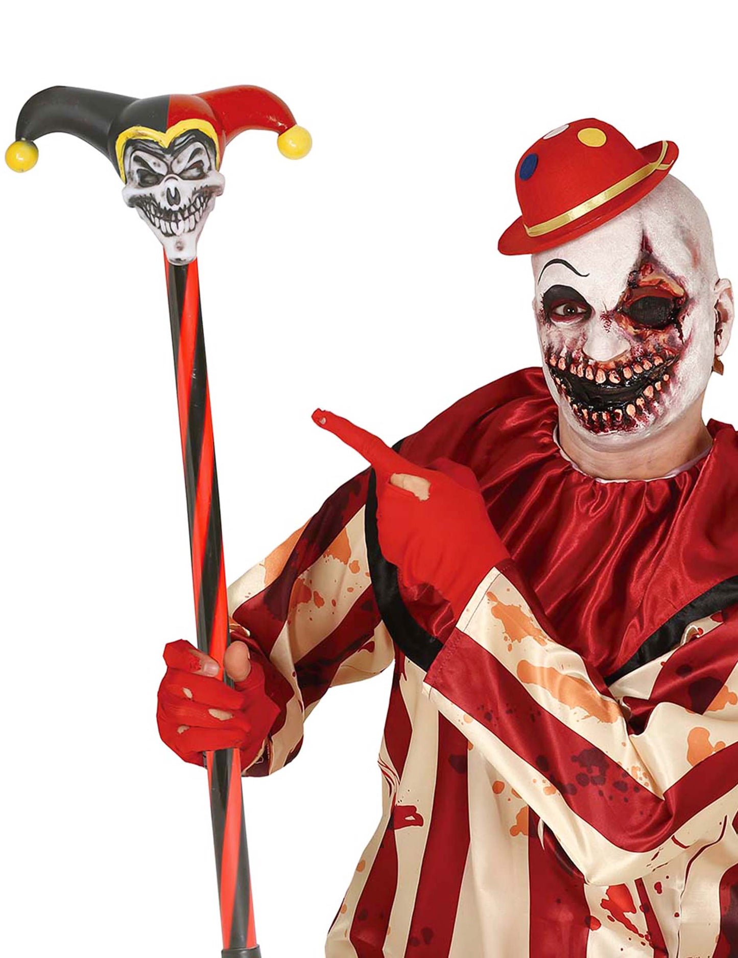 Trestie de bufon negru și roșu 90 cm