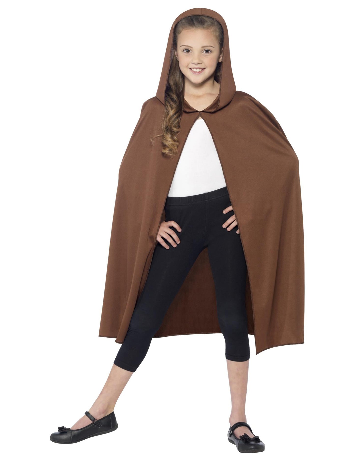 Cape cu glugă maro pentru copii