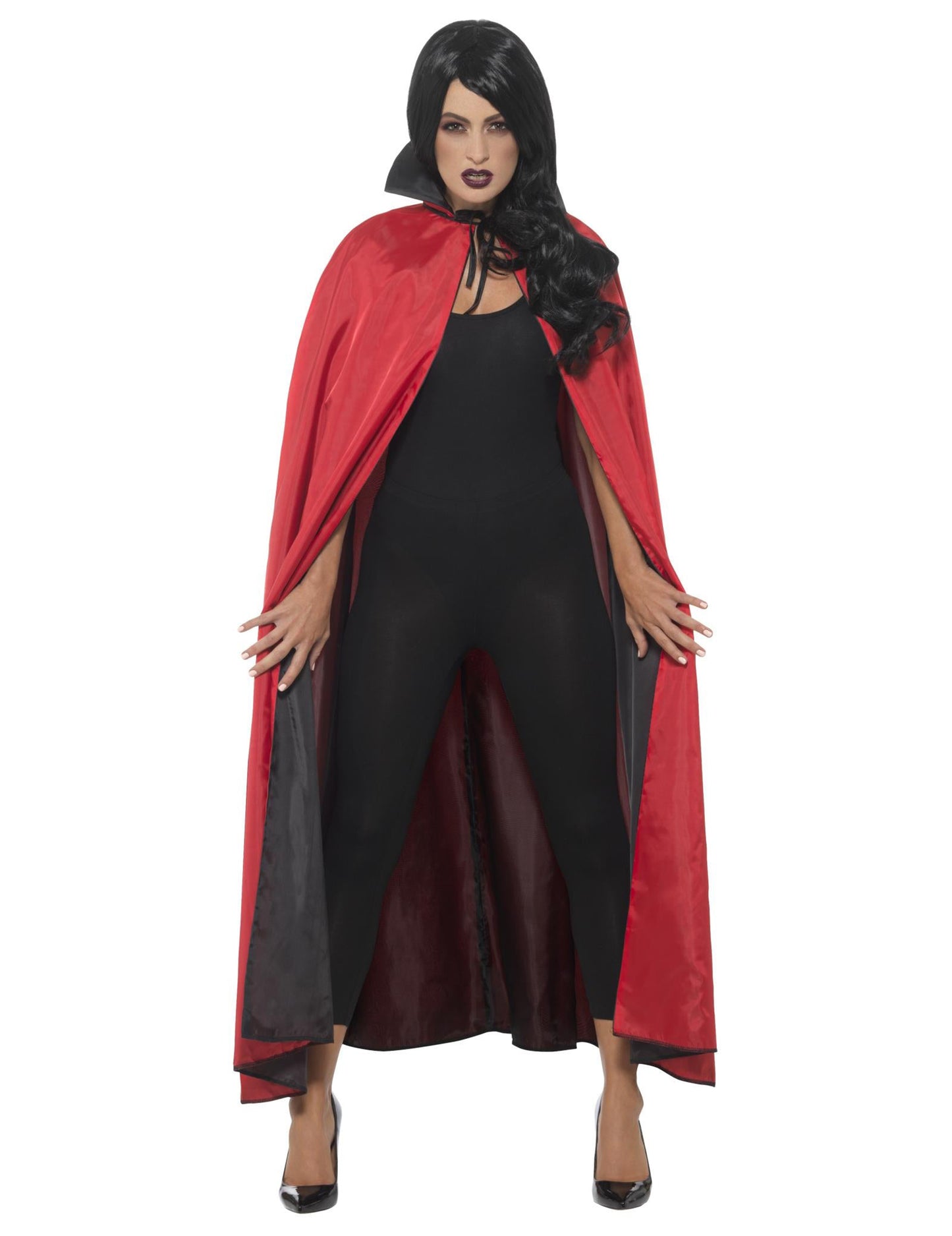 Reversible Vampire Satin Cape 125 cm Halloween Adult