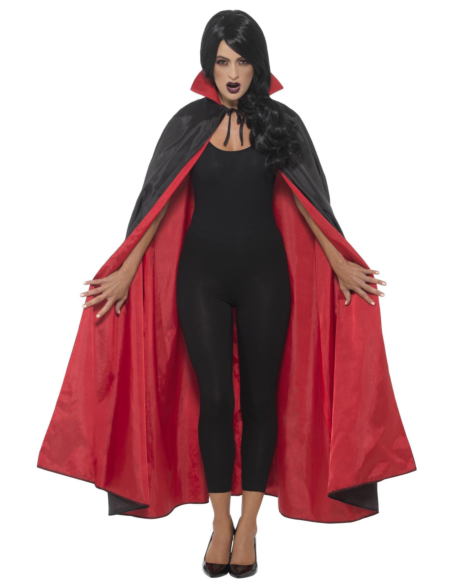 Reversible Vampire Satin Cape 125 cm Halloween Adult