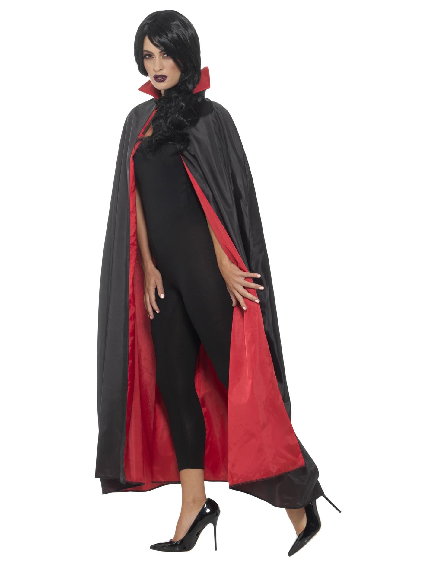 Reversible Vampire Satin Cape 125 cm Halloween Adult