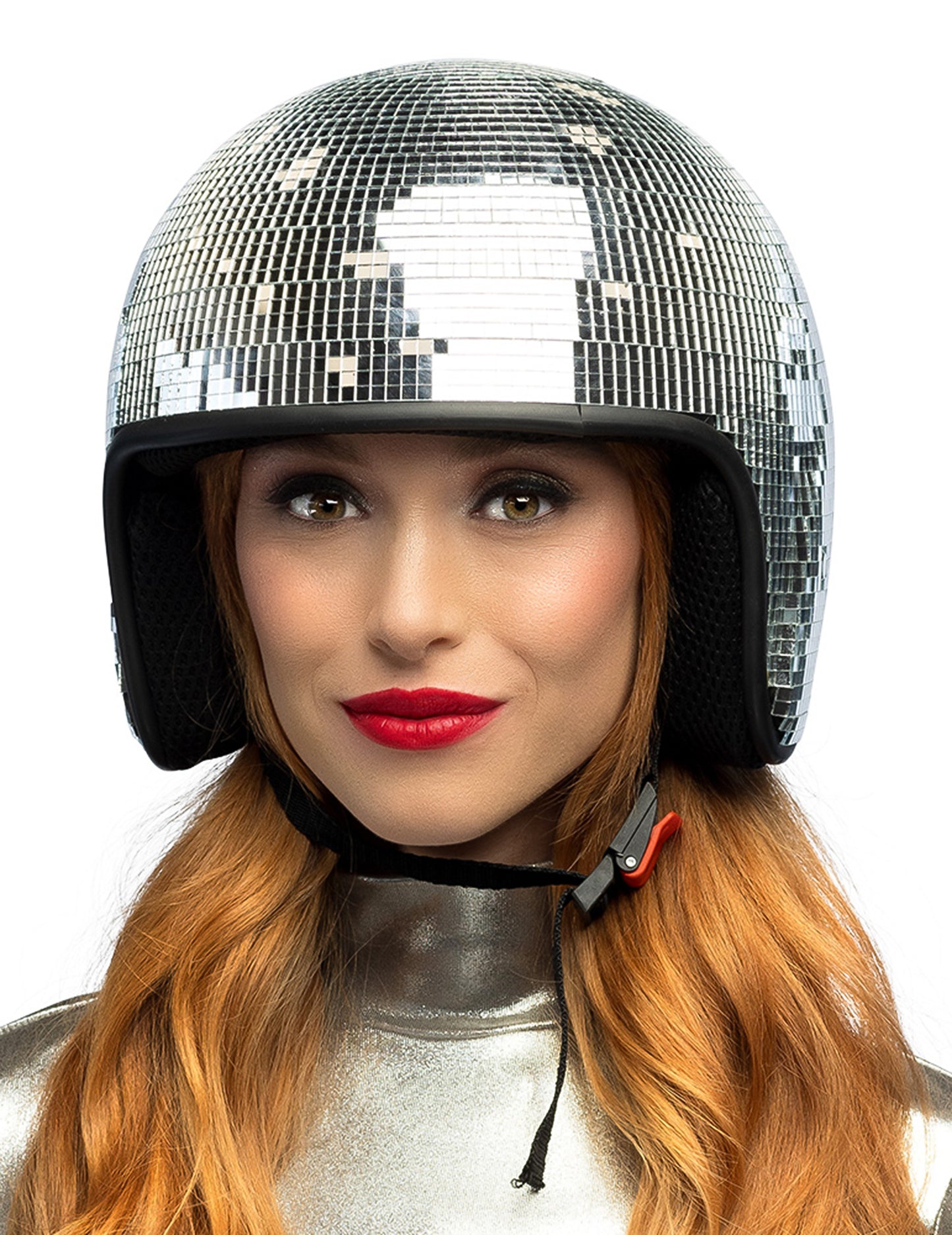 Casque boule à facettes disco adulte