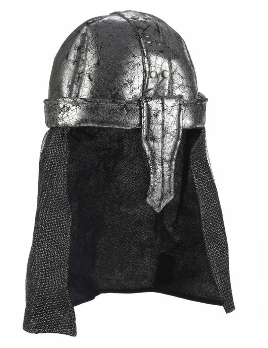 Vue de dos du casque de chevalier guerrier souple