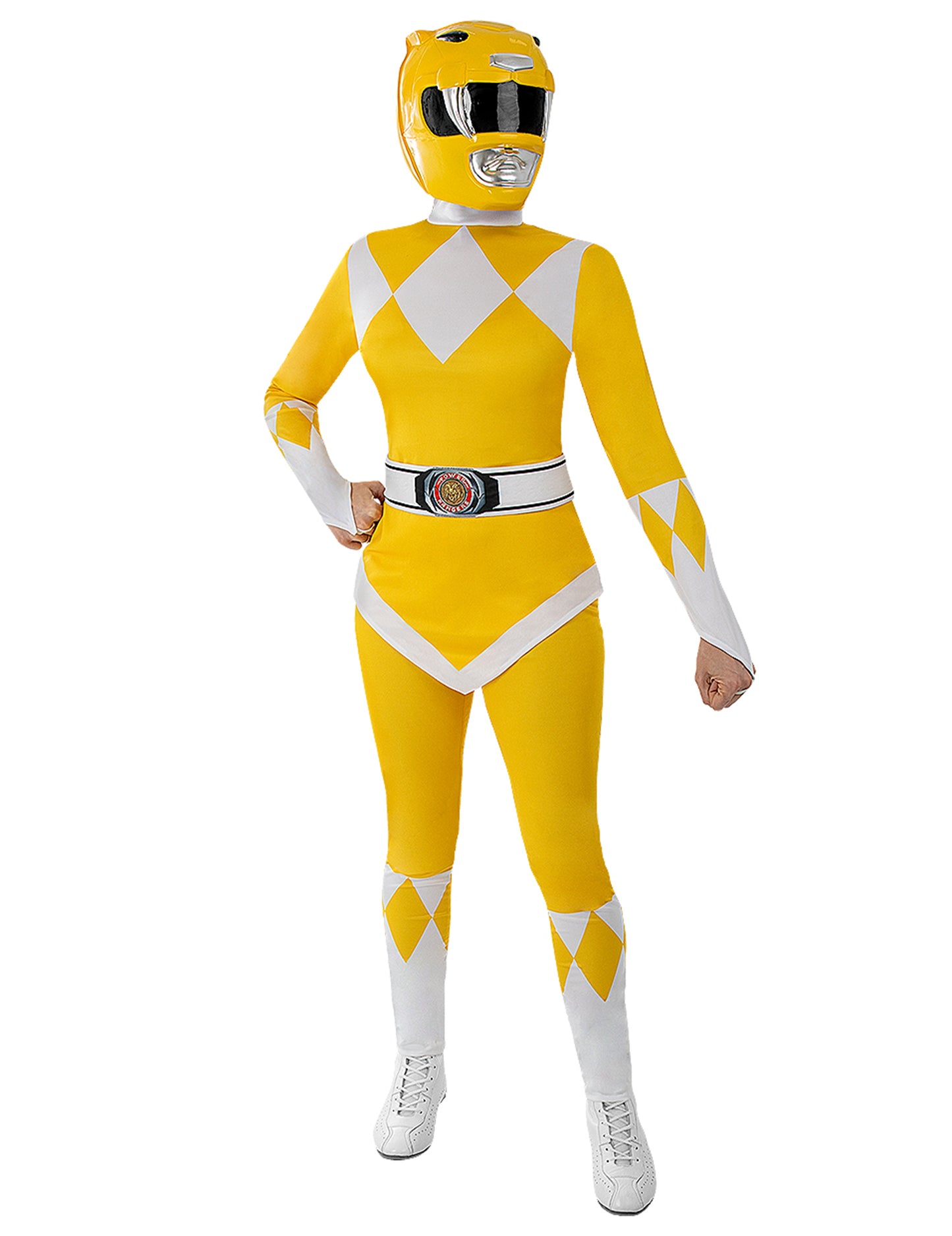 Casca Power Ranger galbena pentru adulti
