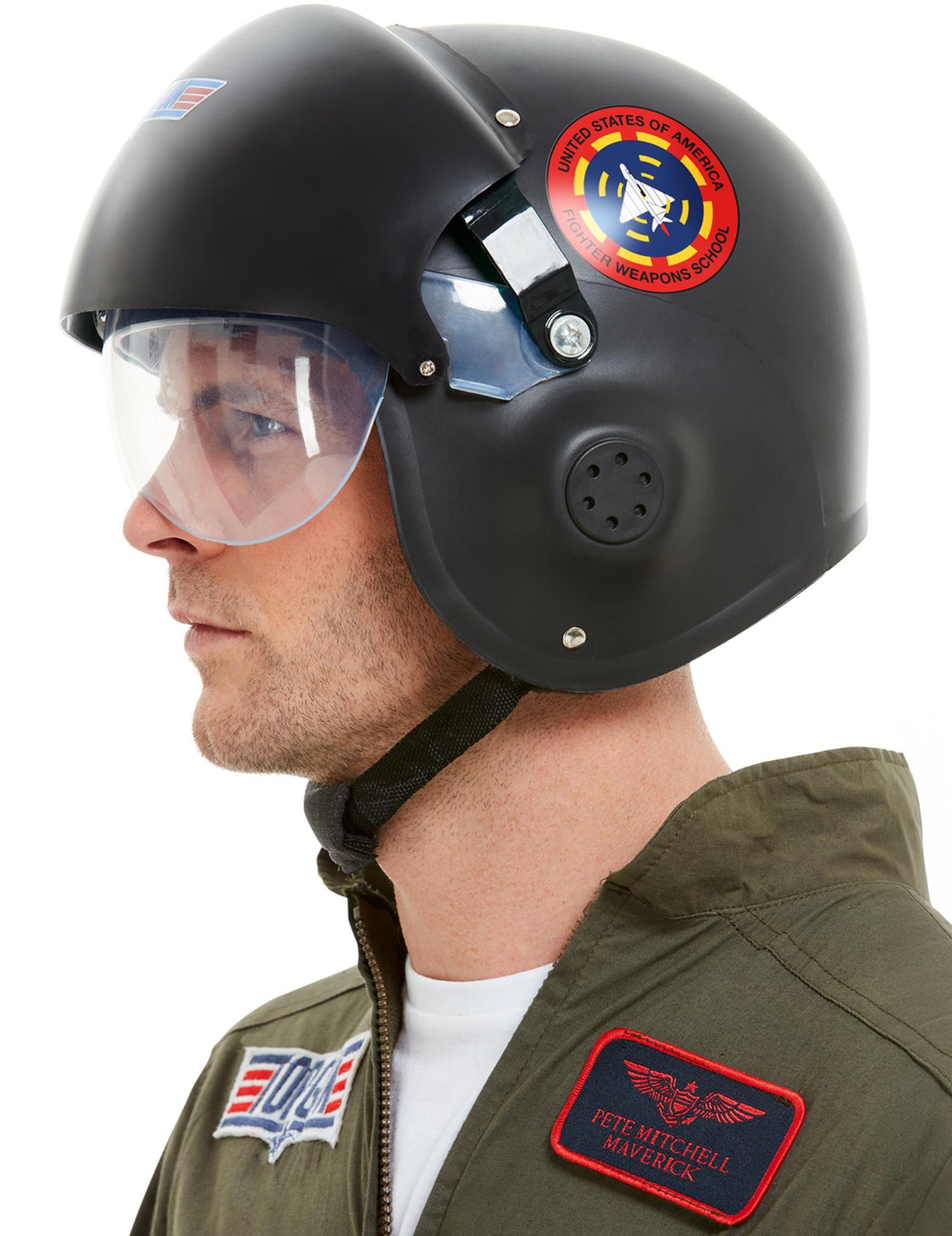 Top Gun Deluxe Black Adult Casca