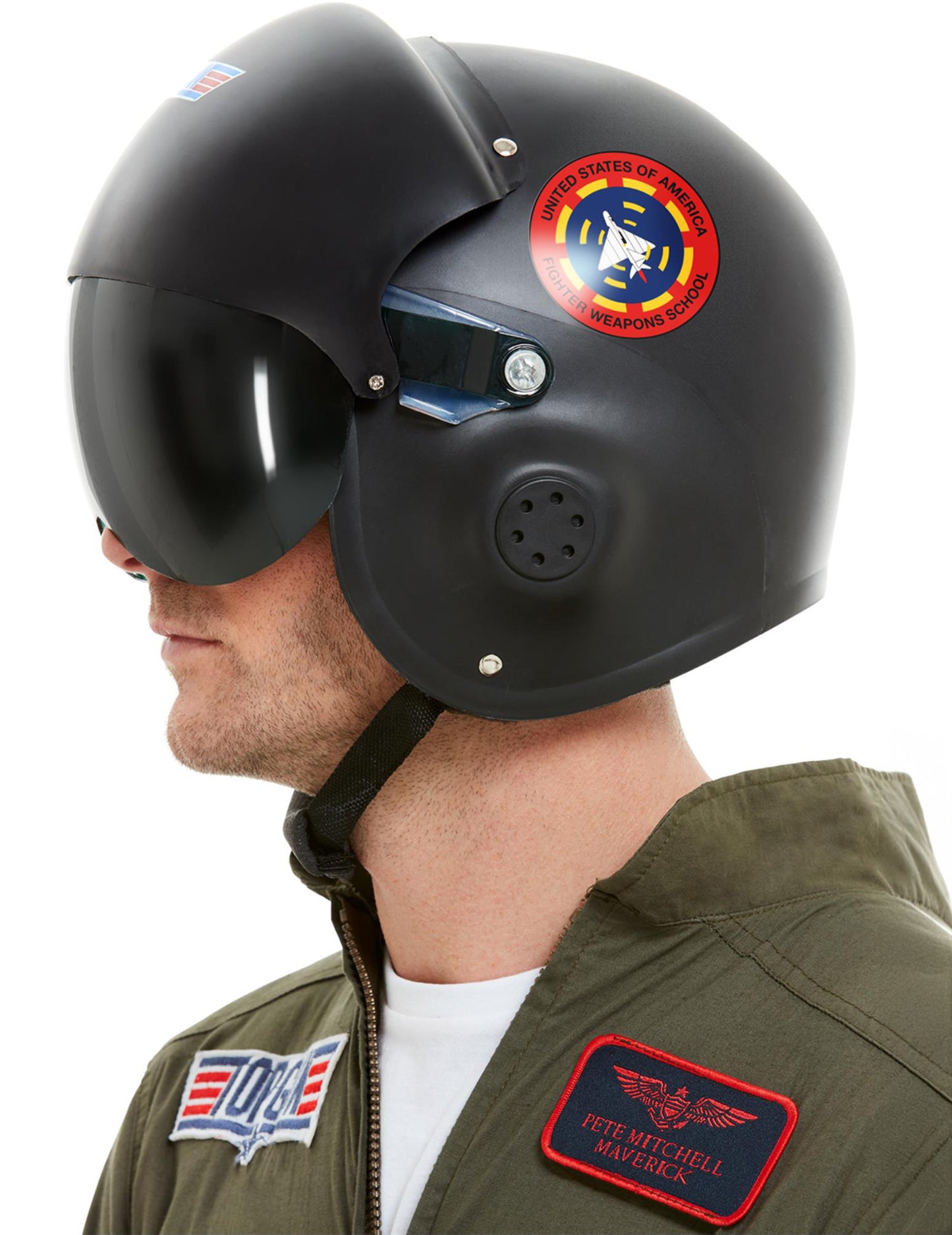 Top Gun Deluxe Black Adult Casca