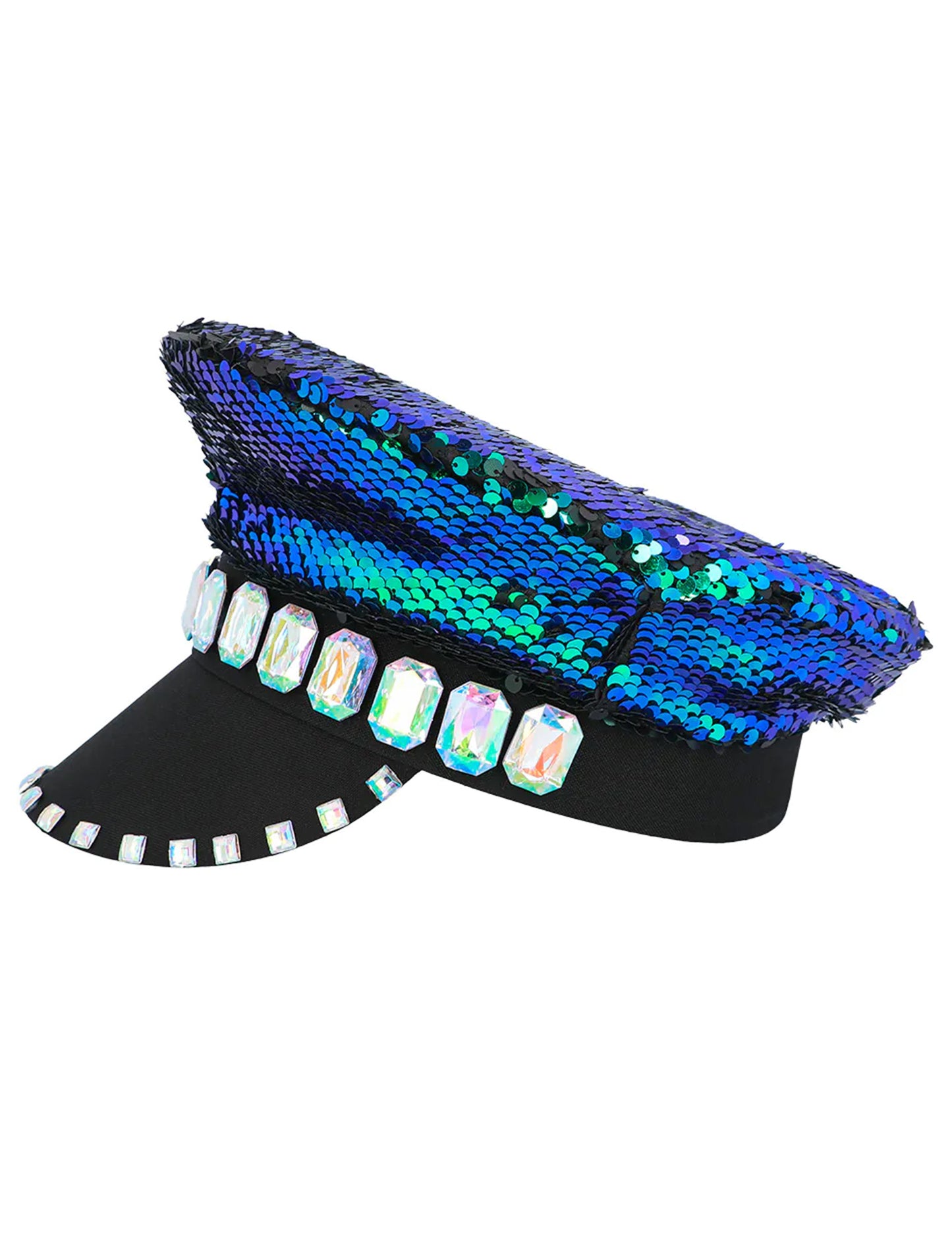 Capace de paiete albastru albastru și verde albăstrui