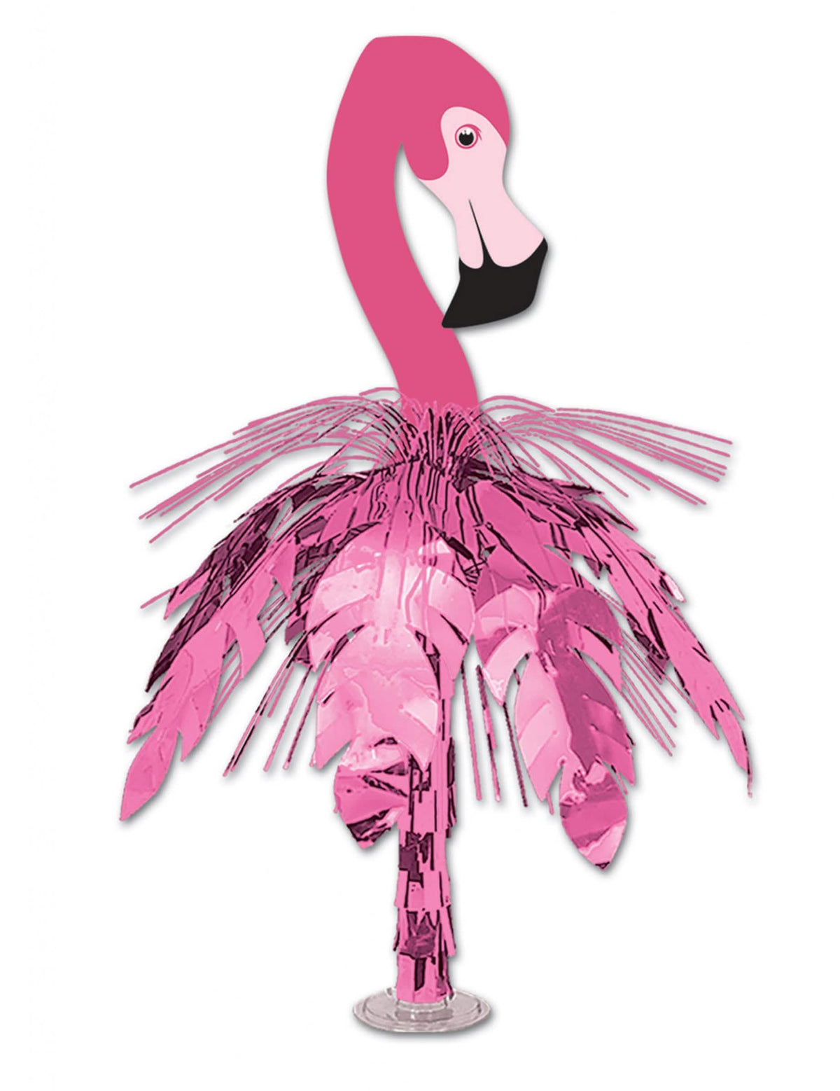 Piesă centrală în cascadă flamingo pentru decor exotic roz metalizat