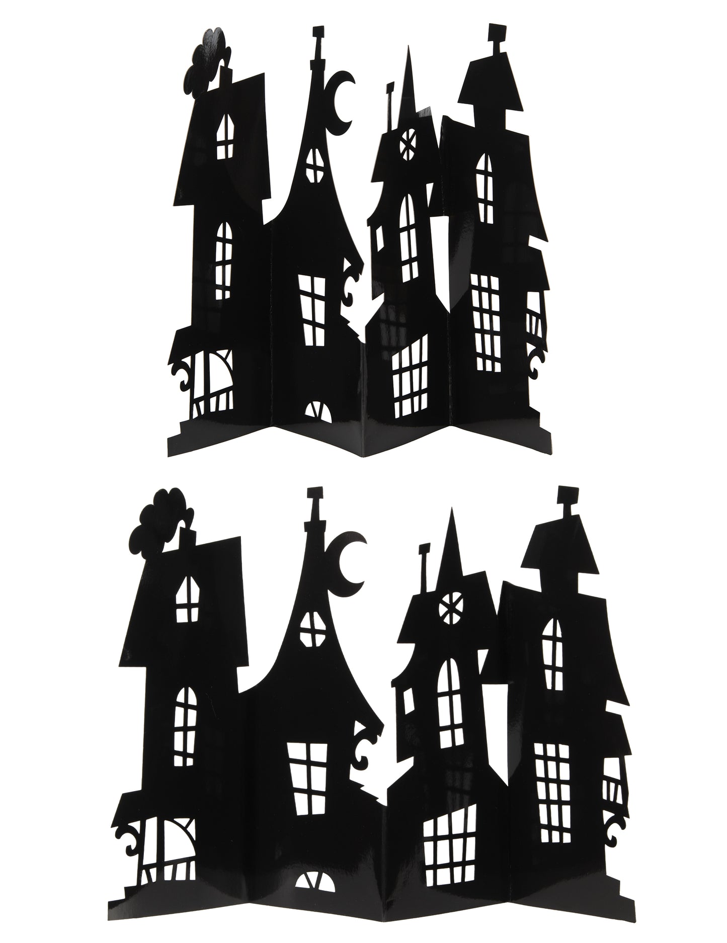 Piesă centrală neagră tip conac bântuit 60 x 38 cm carton