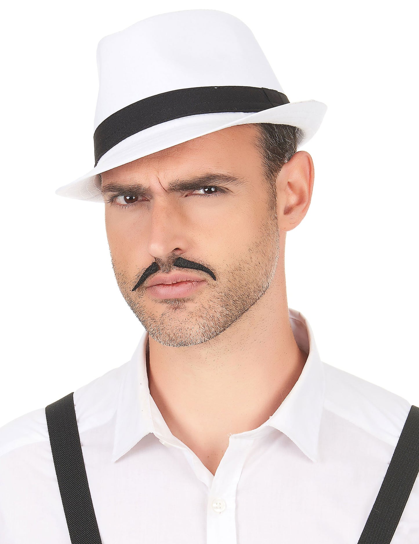 Pălărie albă borsalino adult negru