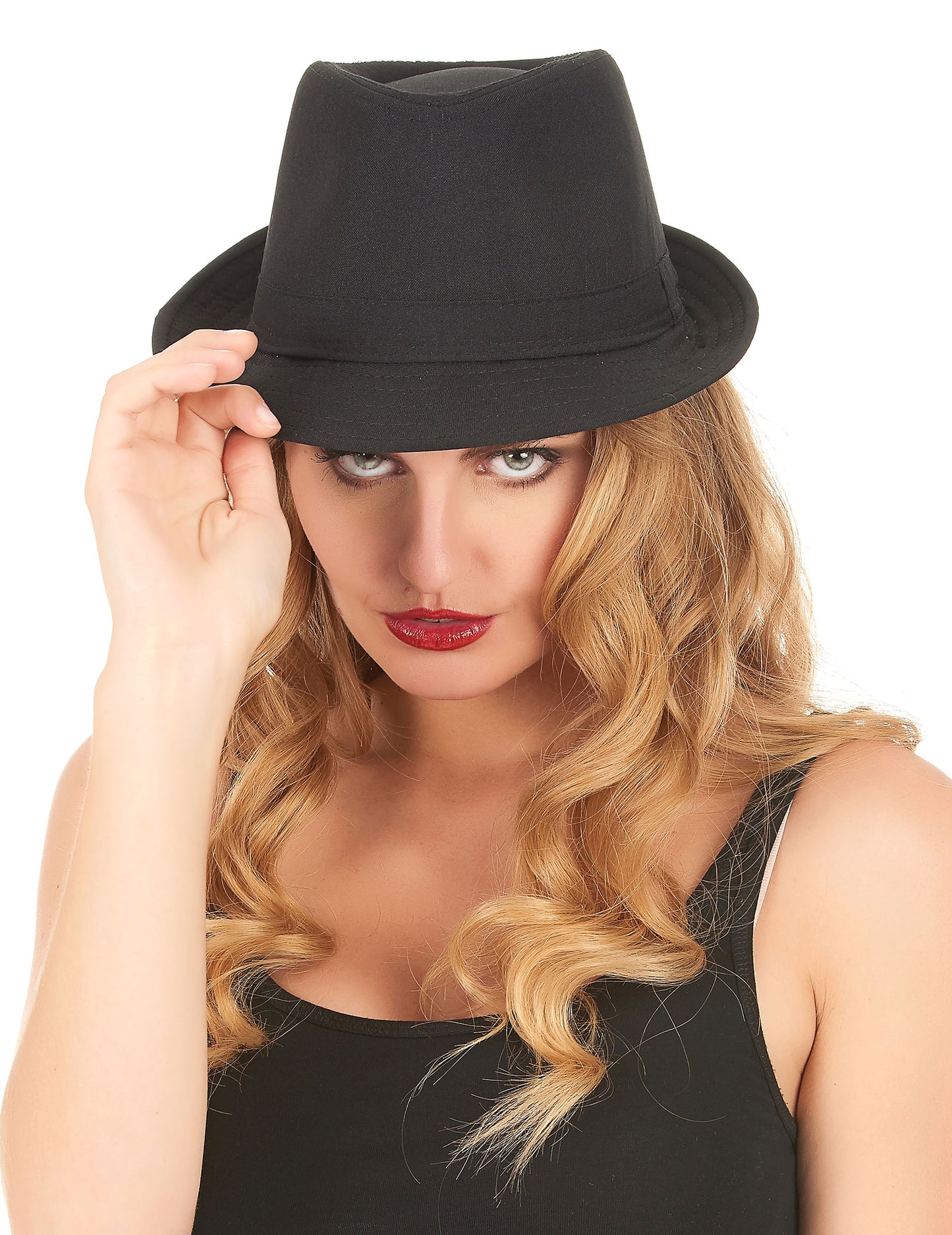 Pălărie de adult de lux negru borsalino