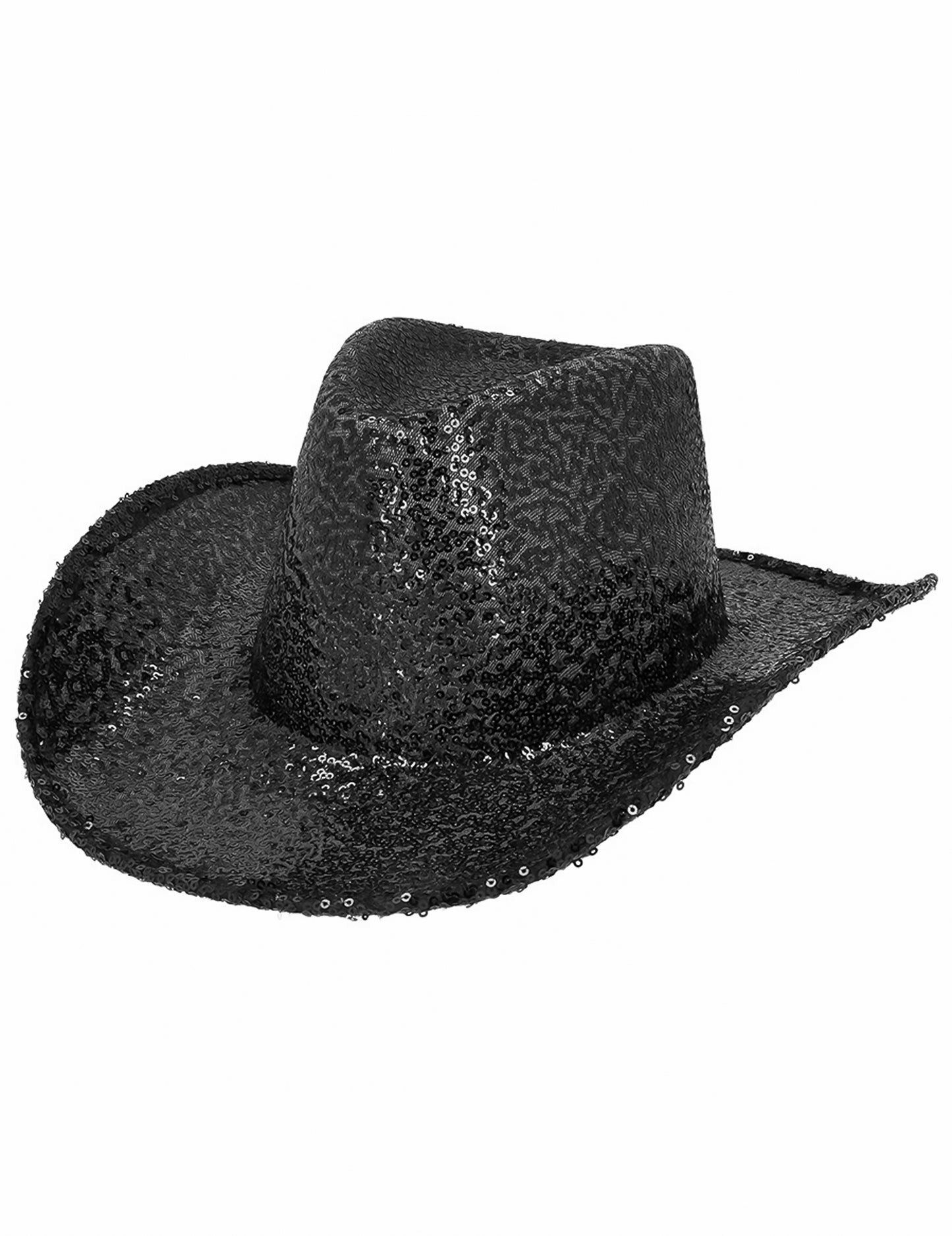 Chapeau Cowboy noir avec paillettes adulte
