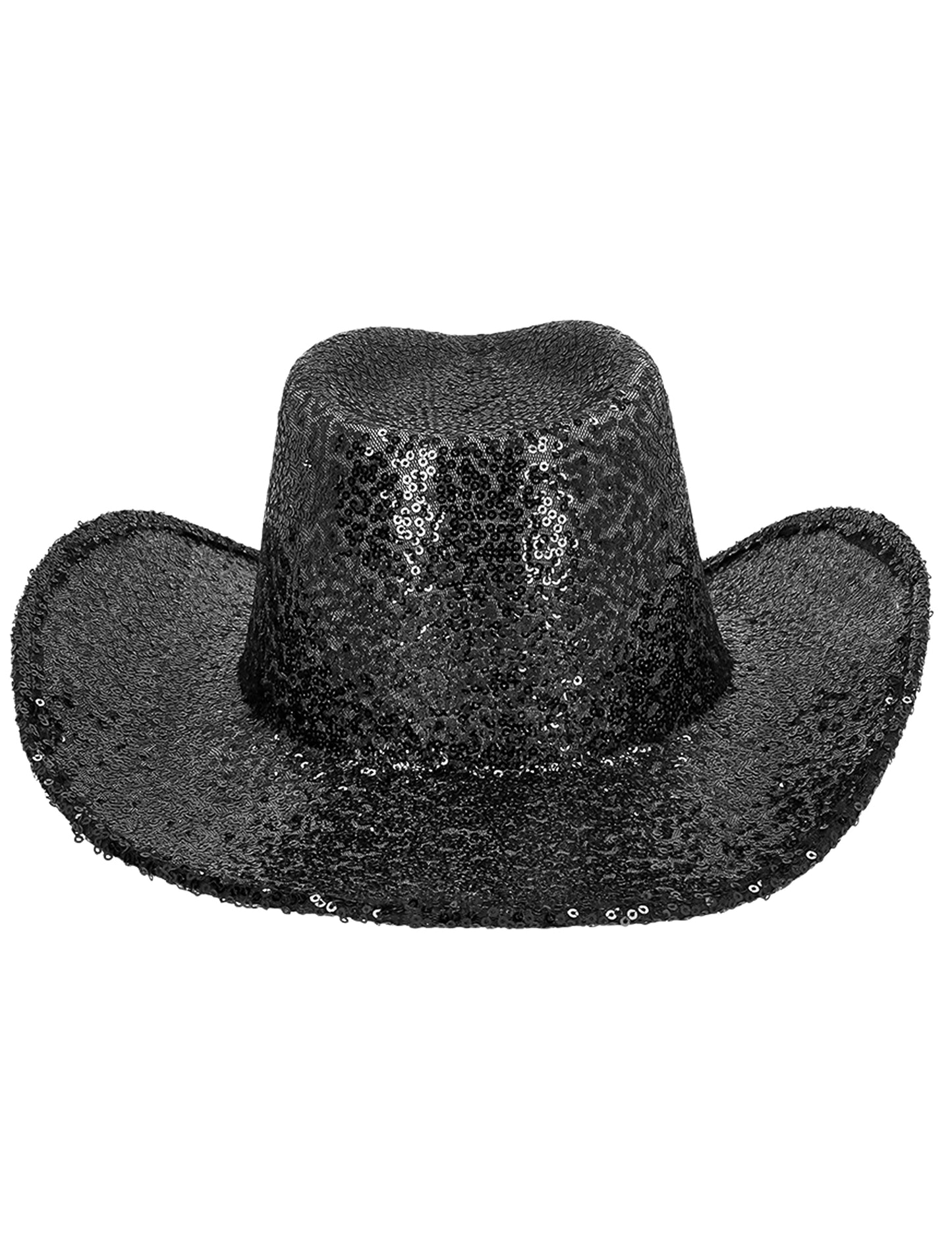 Chapeau Cowboy noir avec paillettes adulte