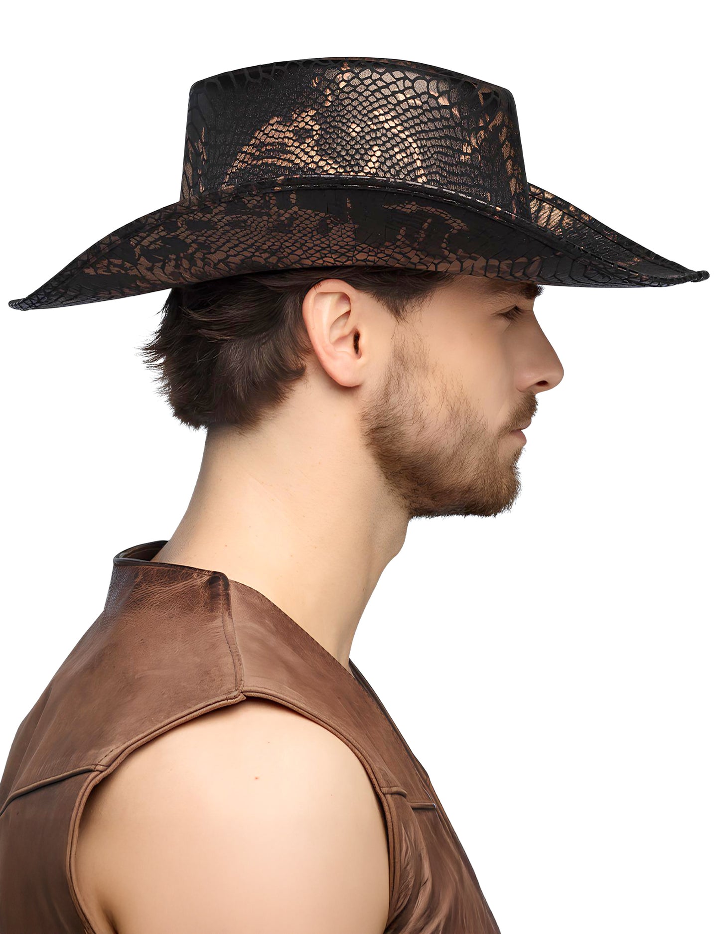 Chapeau Cowboy Peau de Cobra adulte