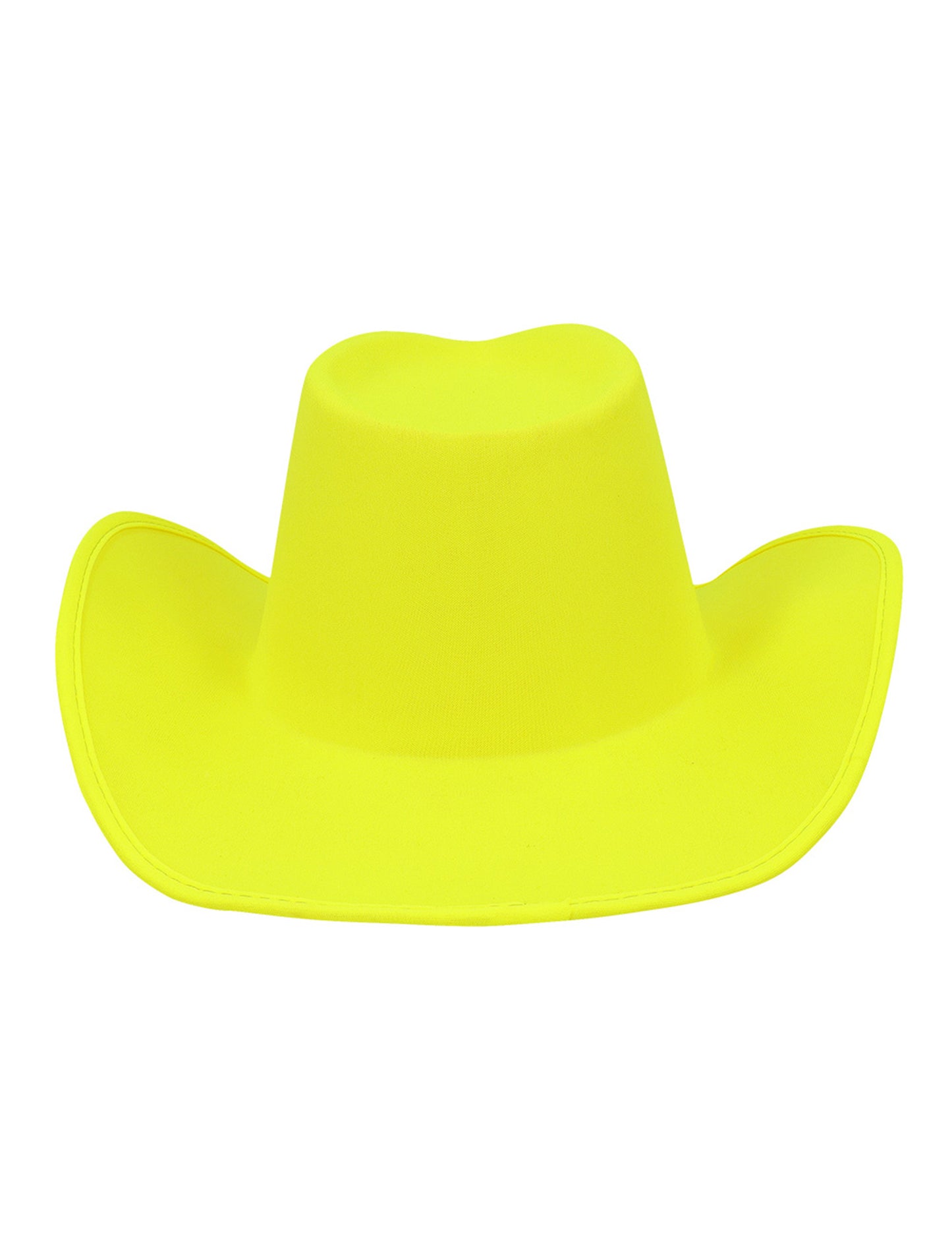 Pălărie de cowboy galben neon pentru adulți
