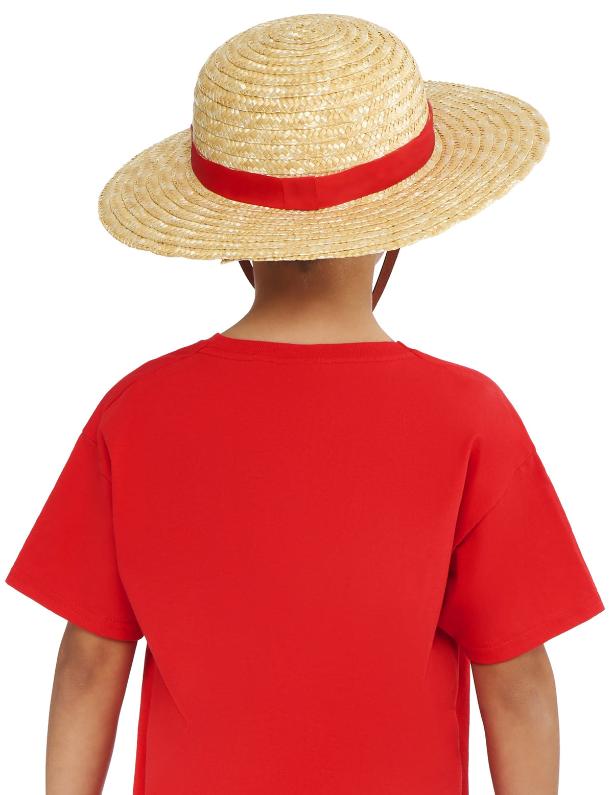 Vue de dos du chapeau de pirate Luffy One Piece pour enfant