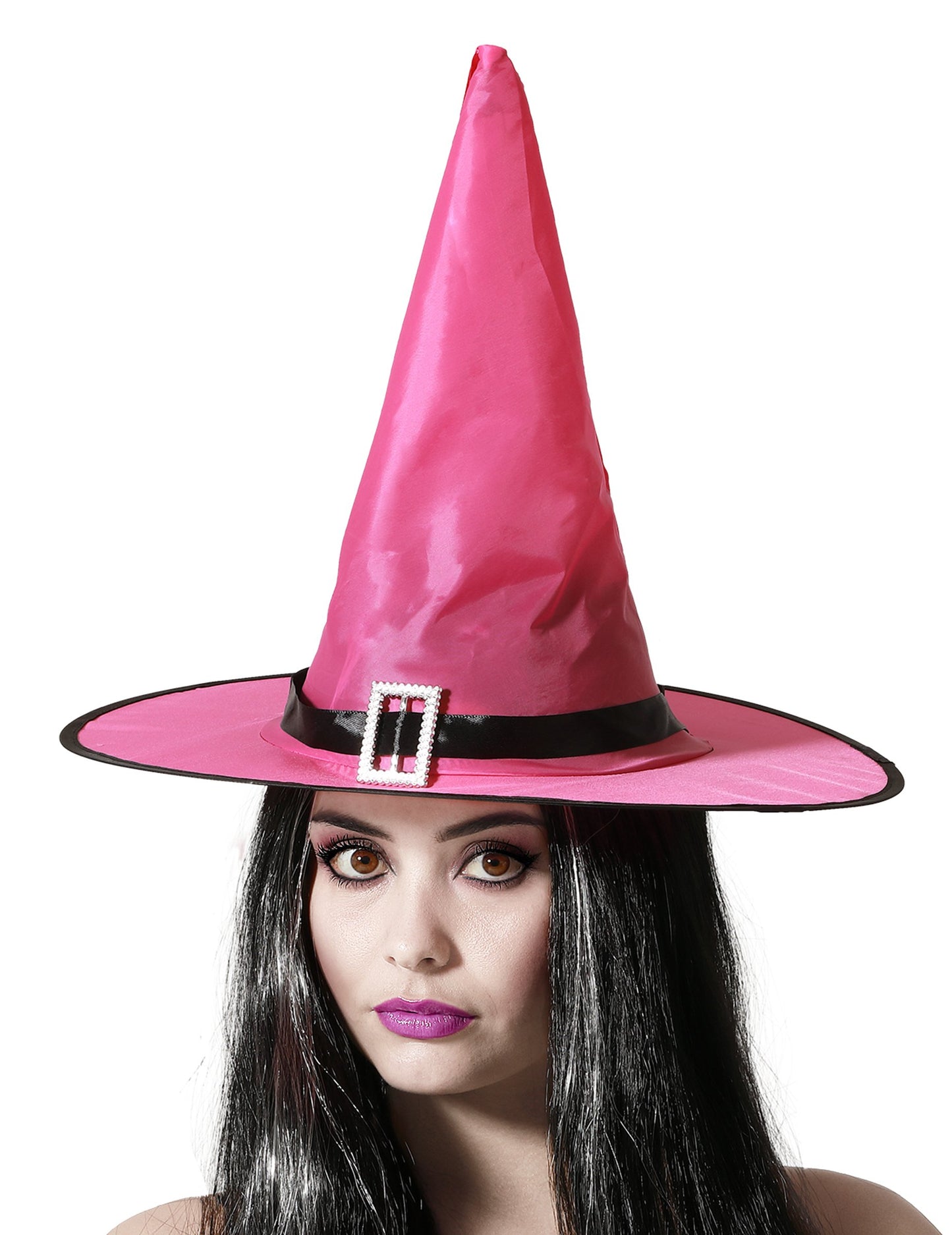 Chapeau de sorcière rose