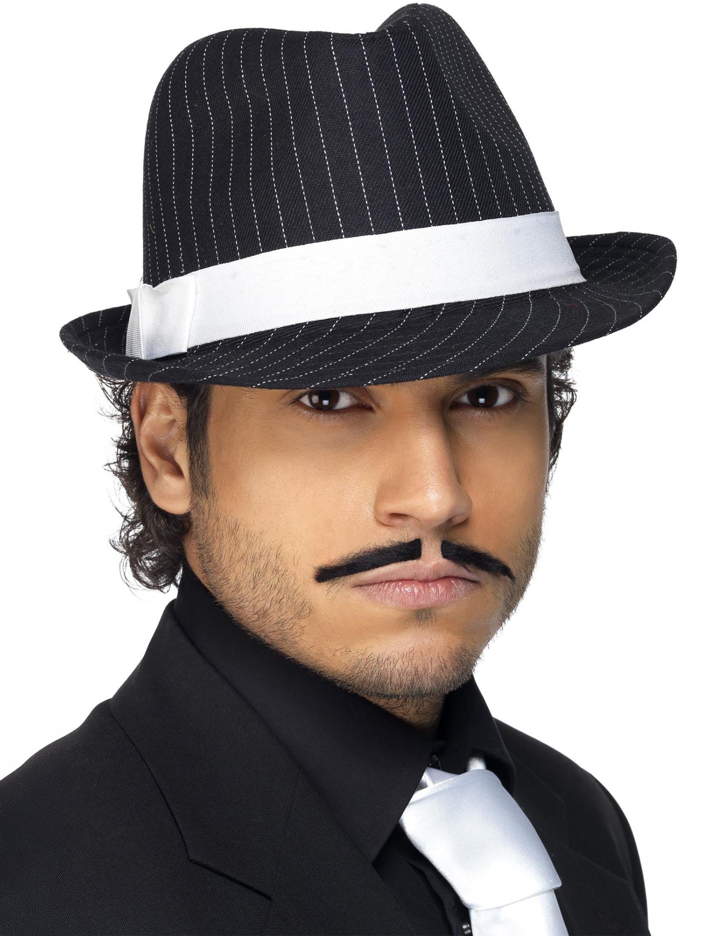 Pălărie cu gangster negru cu dungi pentru adulți