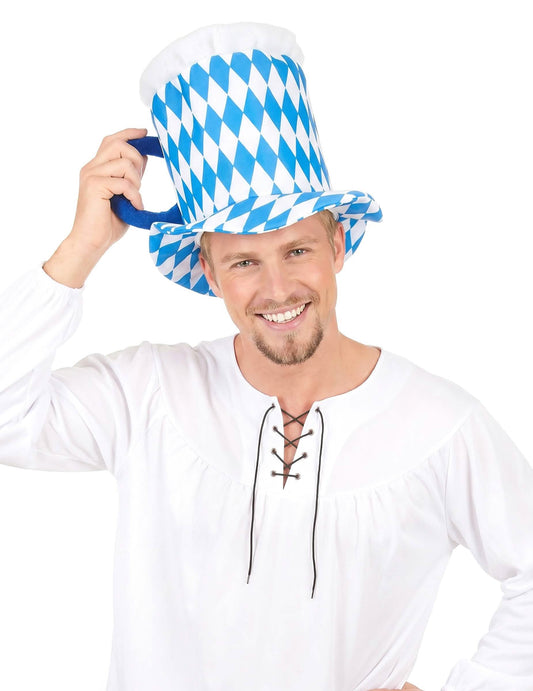 Pălărie albastră și albă albastră și albă albastră