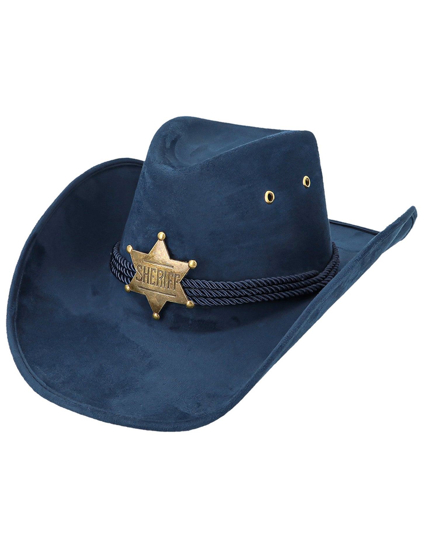 Chapeau Sherif bleu adulte